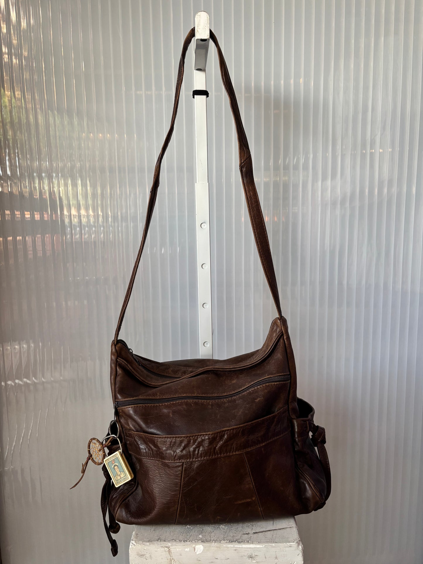 Brown Leather Multi Pocket Purse