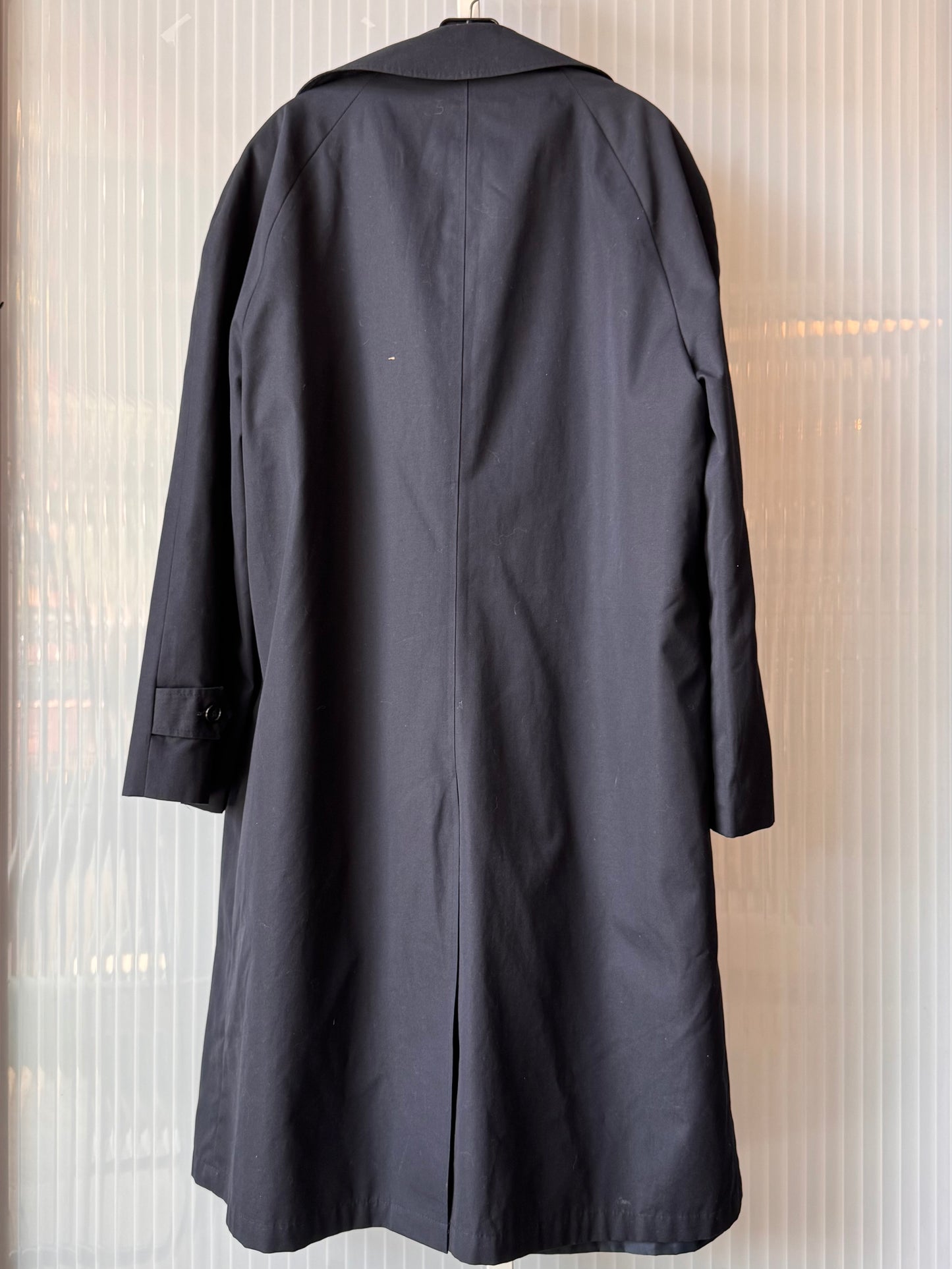 1990s Navy Trench Coat with Wool Lining