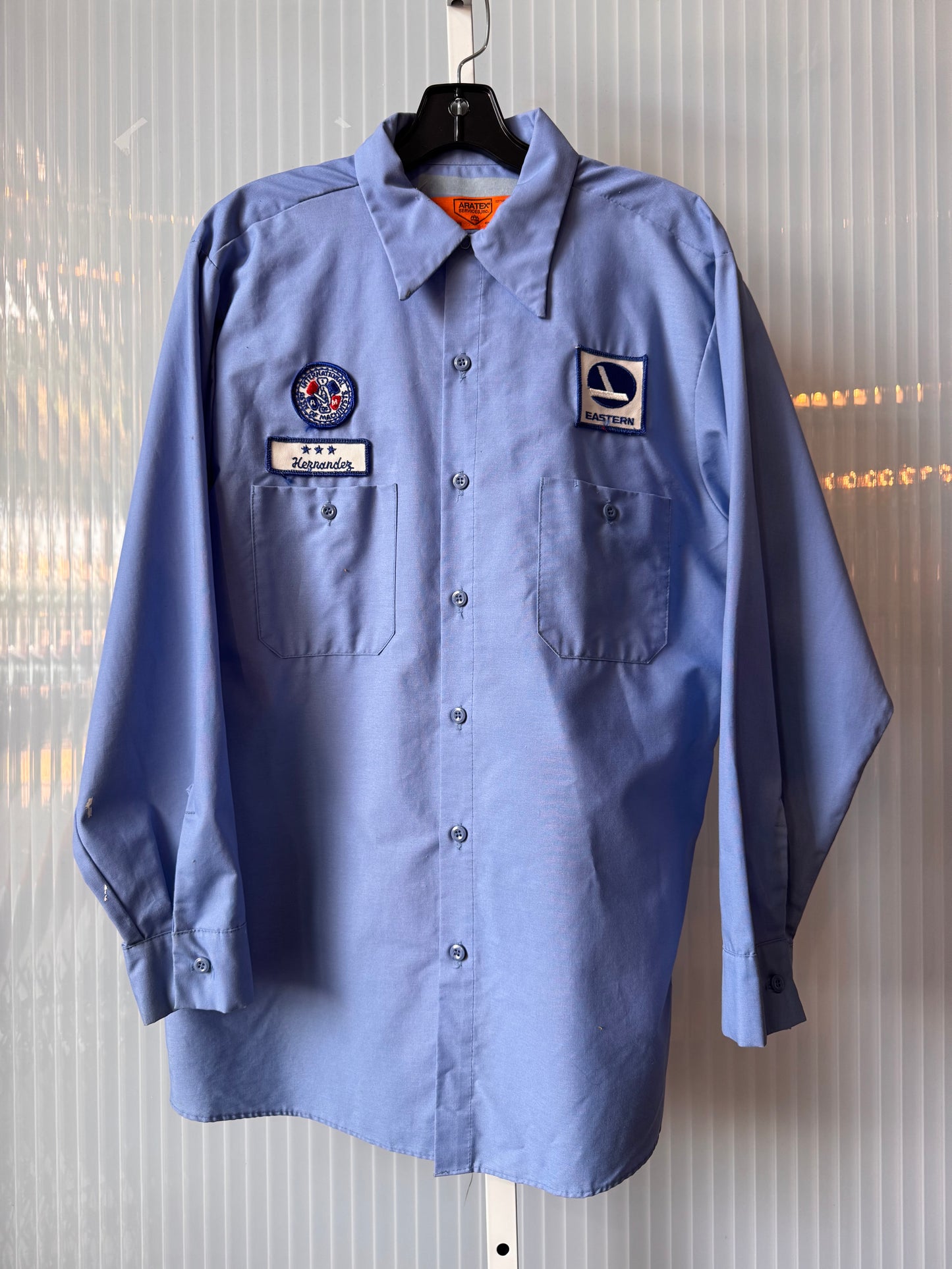 1970s Eastern Airlines Machinists Blue Work Shirt