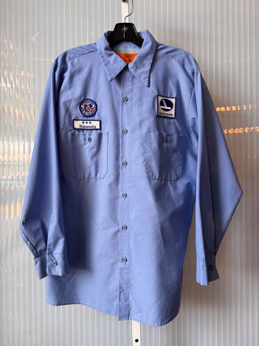 1970s Eastern Airlines Machinists Blue Work Shirt