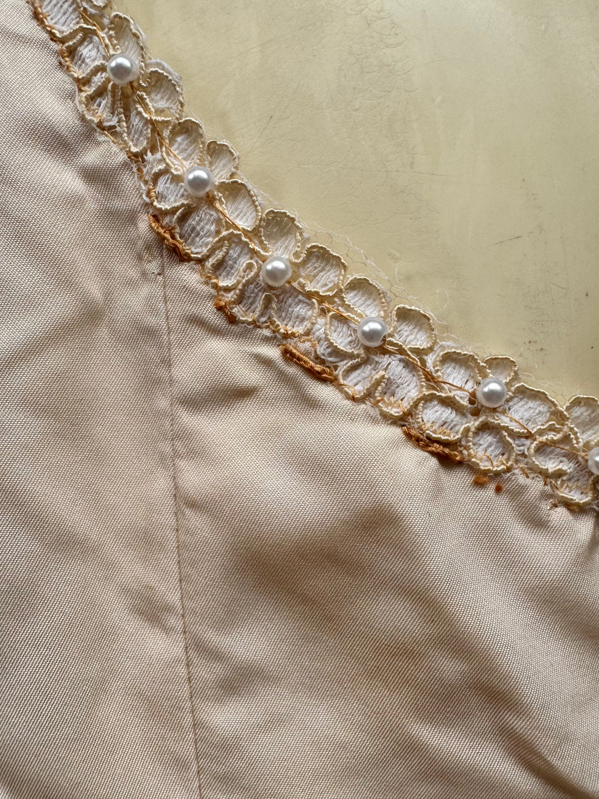 1960s Cream Wedding Dress