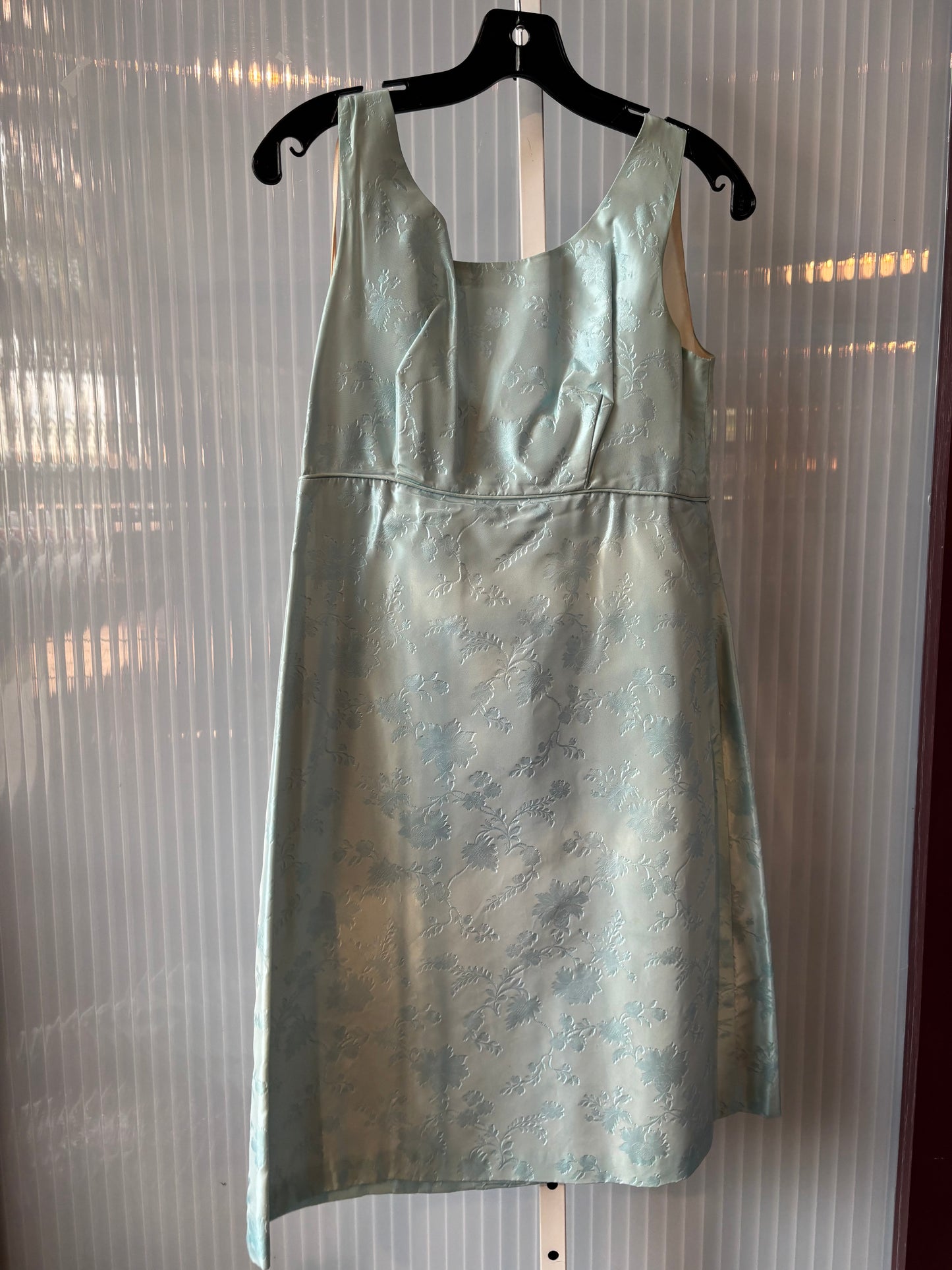 1960s Robin Egg Blue Jacquard 2-Piece Dress & Coat