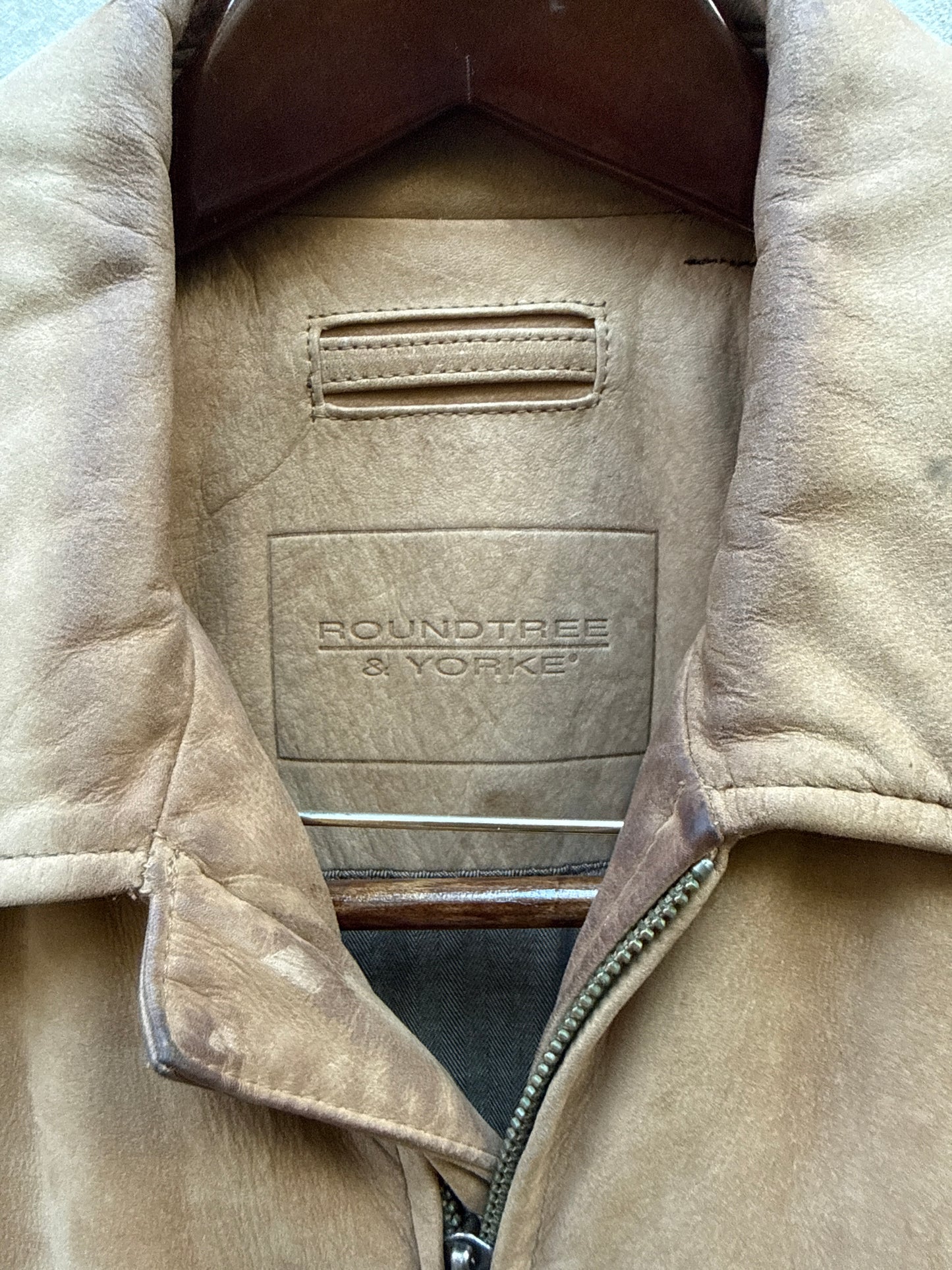 1990s Tan Suede Bomber Jacket
