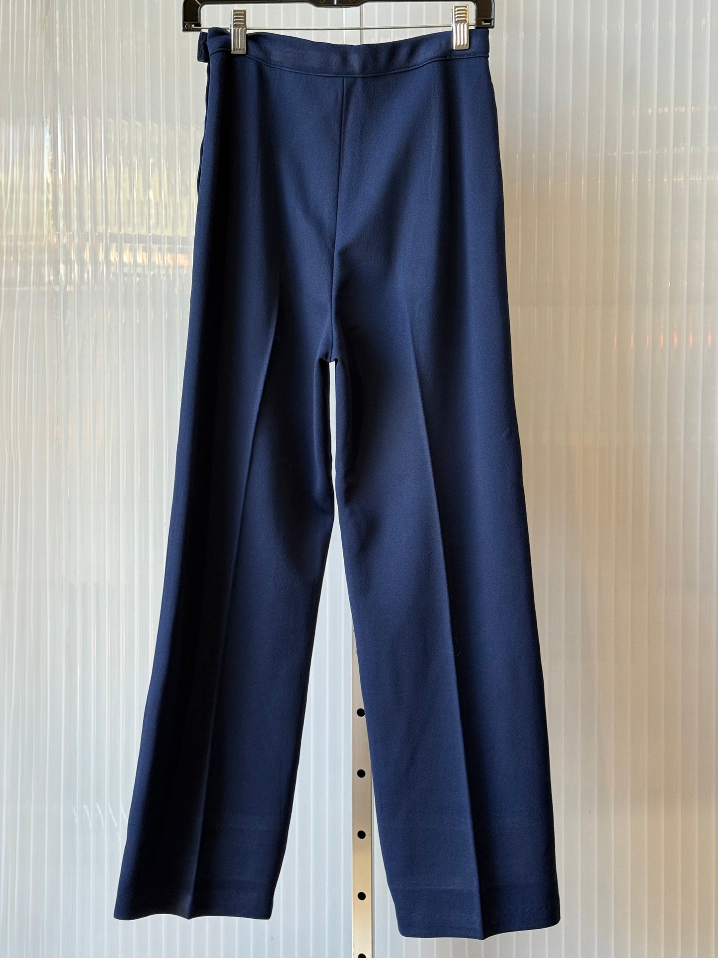 1970s Dark Blue Jacket & Pants Leisure Suit Set