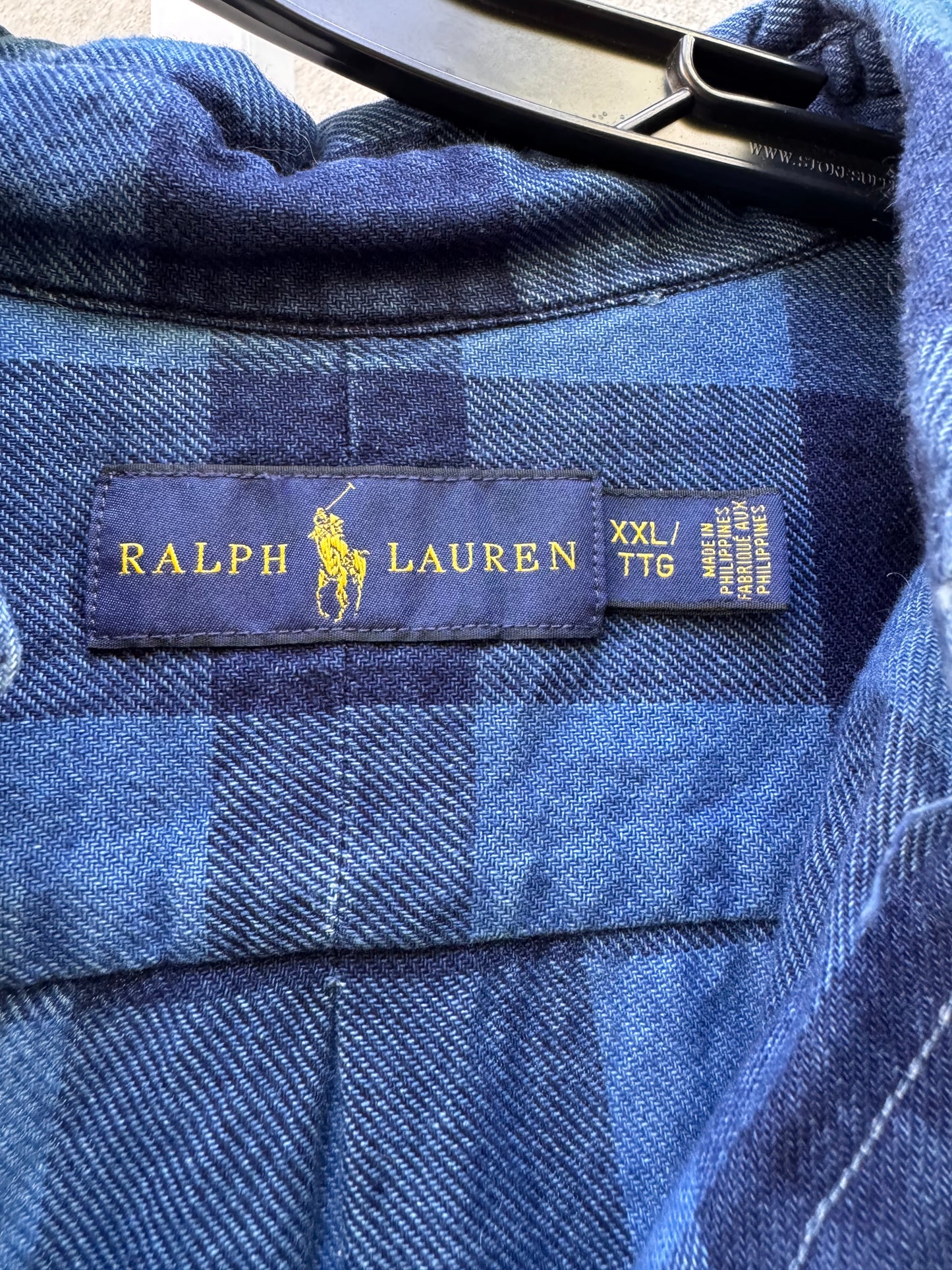 2010s Ralph Lauren Blue Plaid Flannel