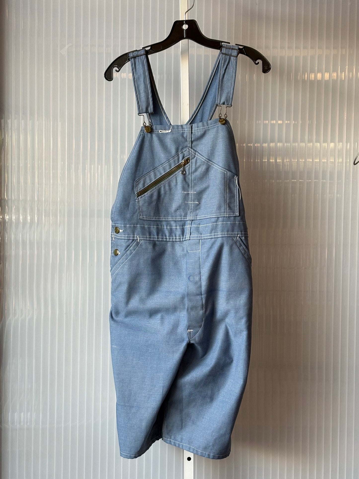 1970s Light-wash Denim-like Twill Overalls