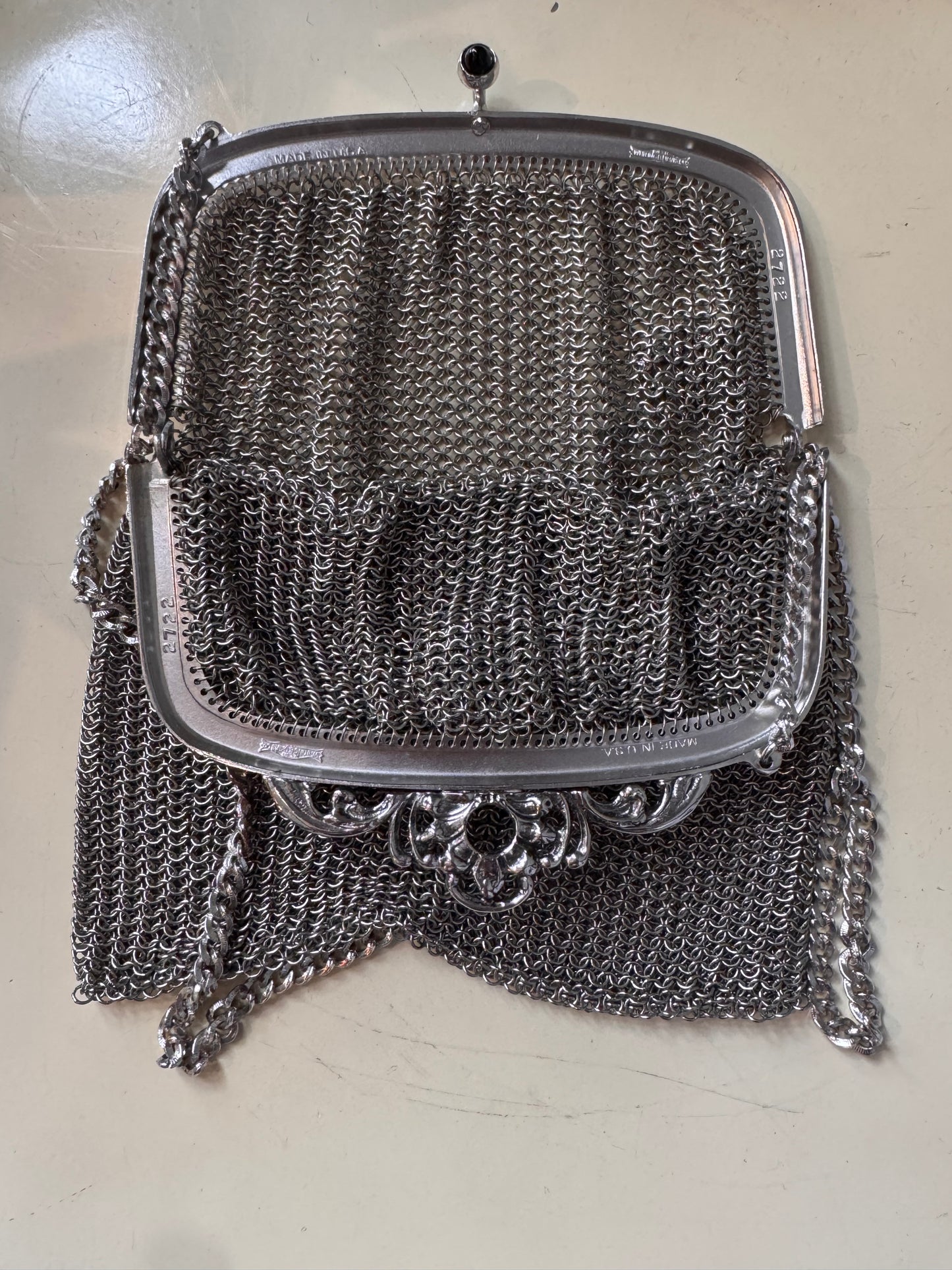 1930s Silver Chainmail Flapper Purse