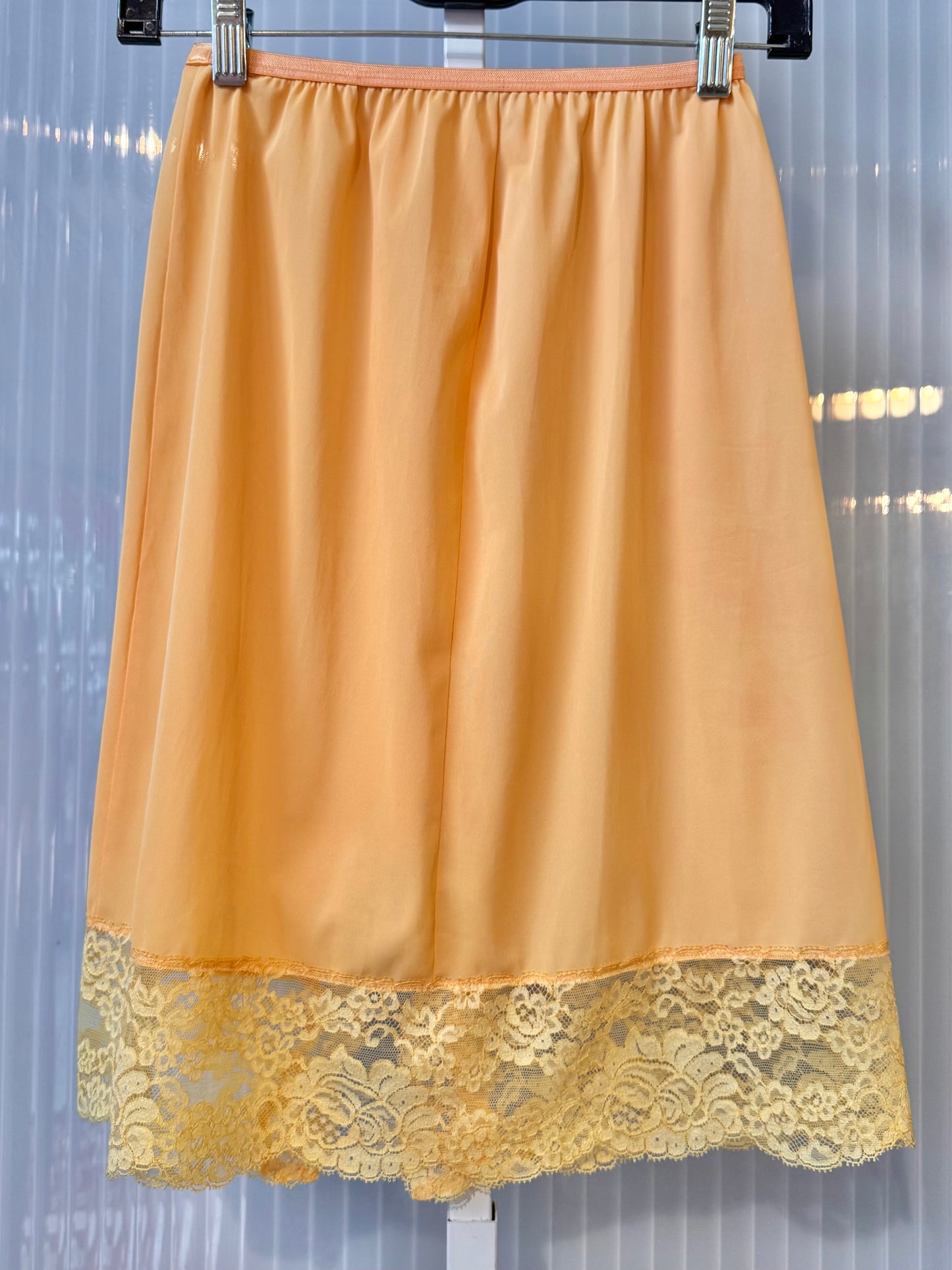 1960s Sherbet Orange Skirt Slip