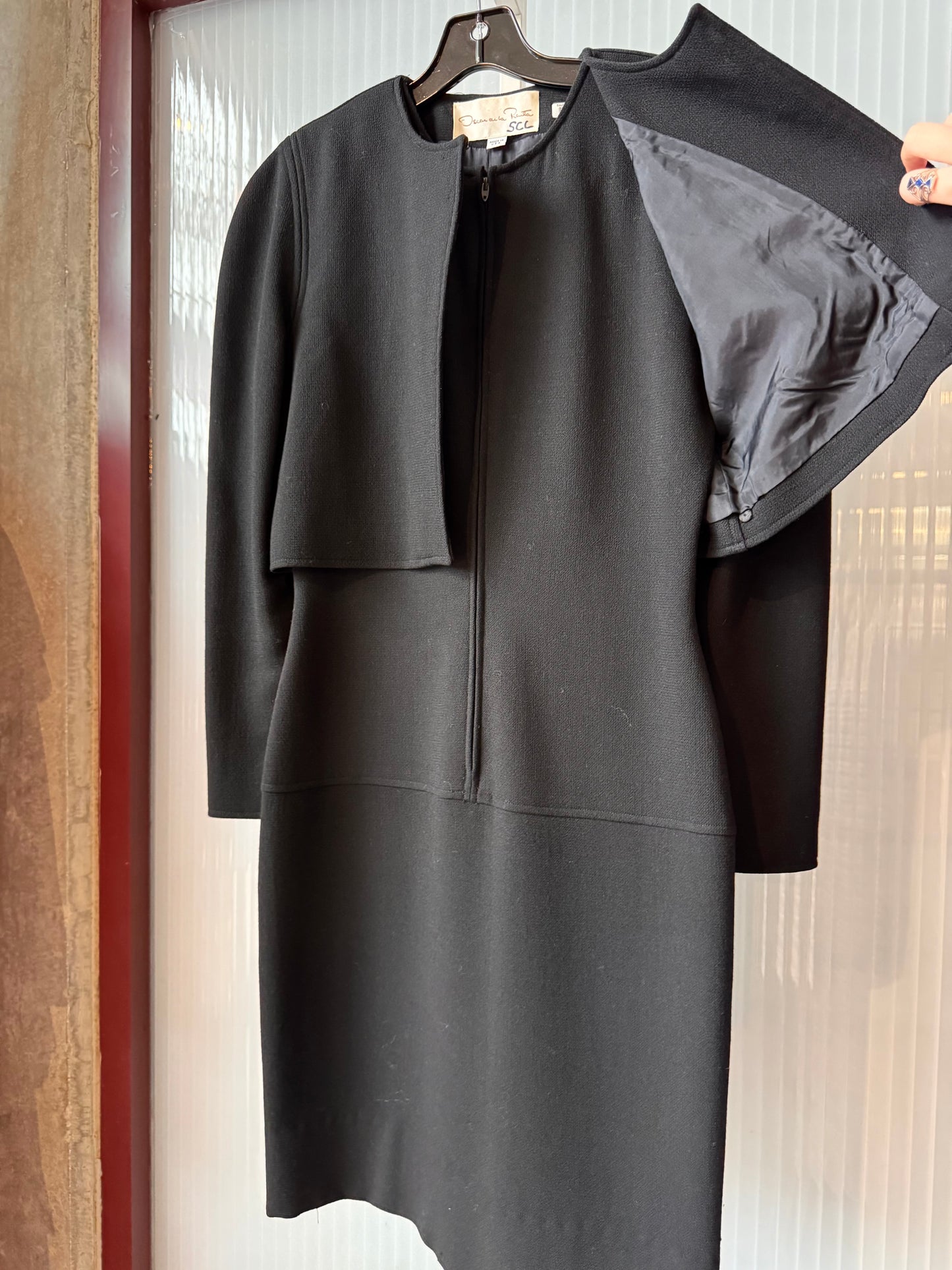 1990s Black Oscar de la Renta Dress