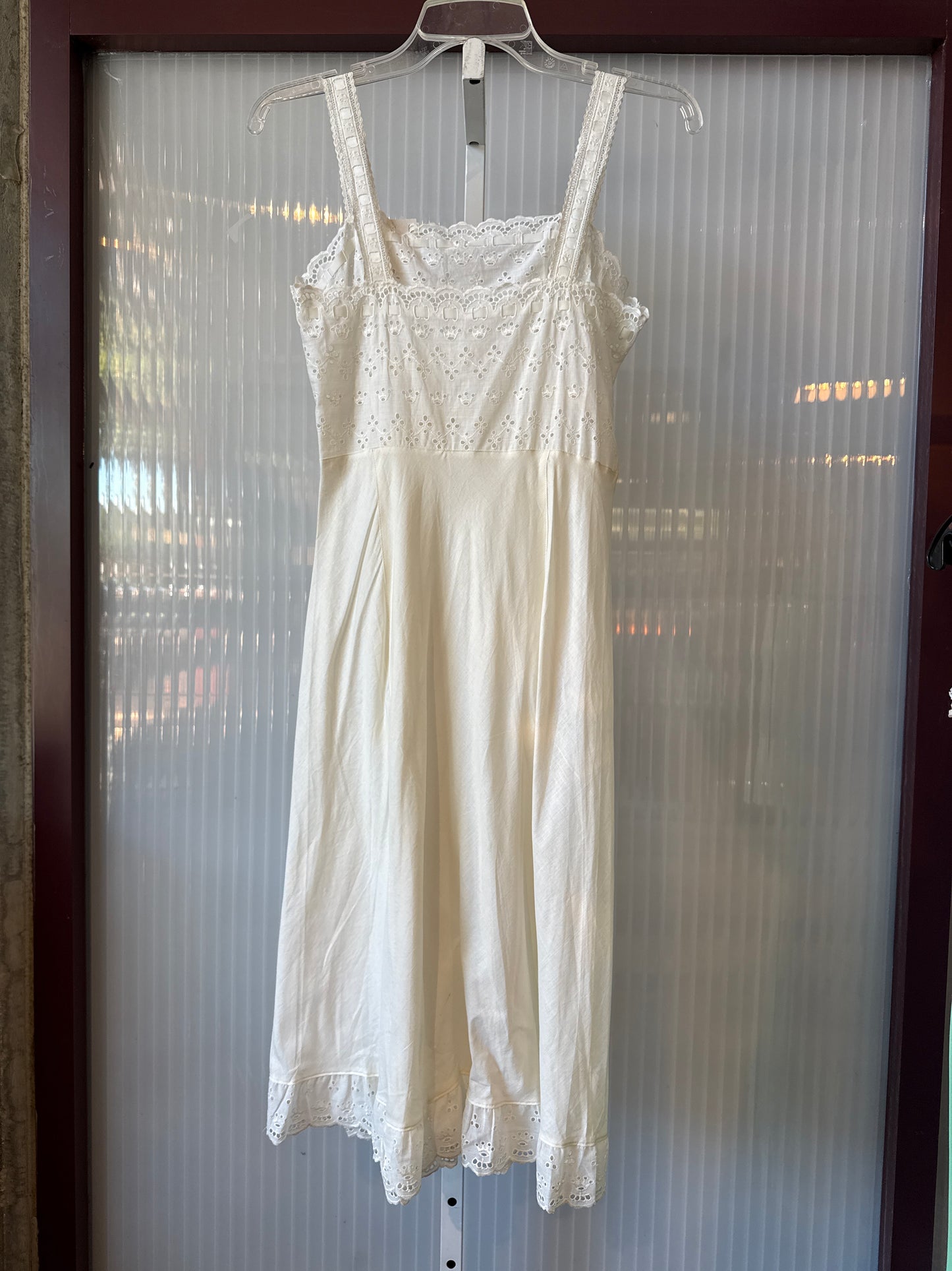 1960s White Eyelet Slip NWT