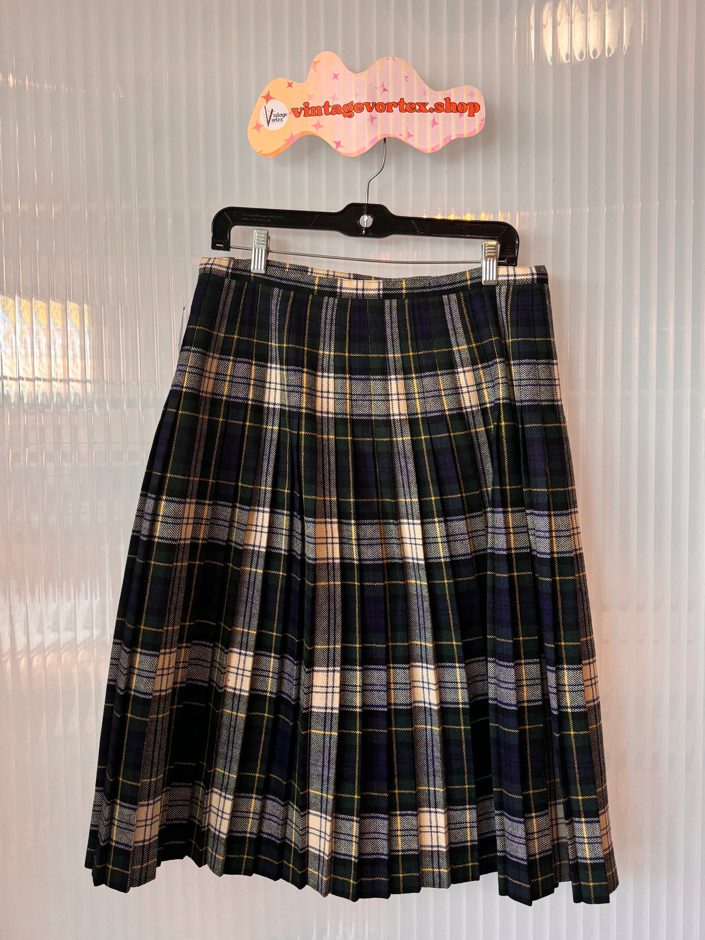 Brown's of Bermuda Green & Blue Plaid Kilt