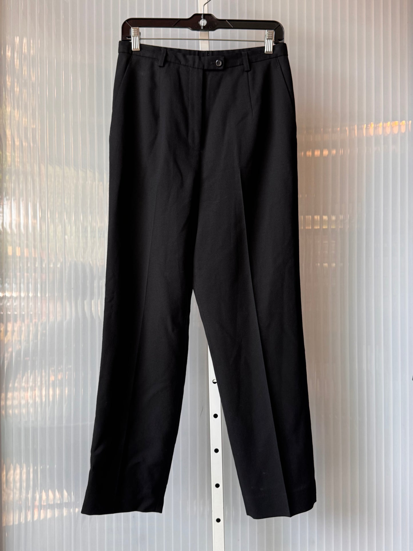 1990s Black Wool Jacket & Pants Suit Set