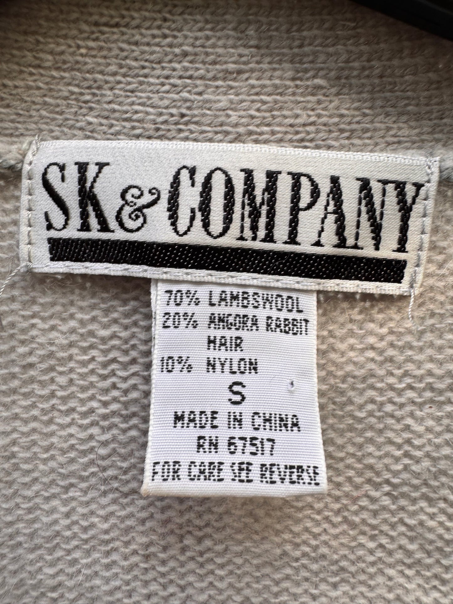 1980s Grey Lambs Wool Argyle Cardigain