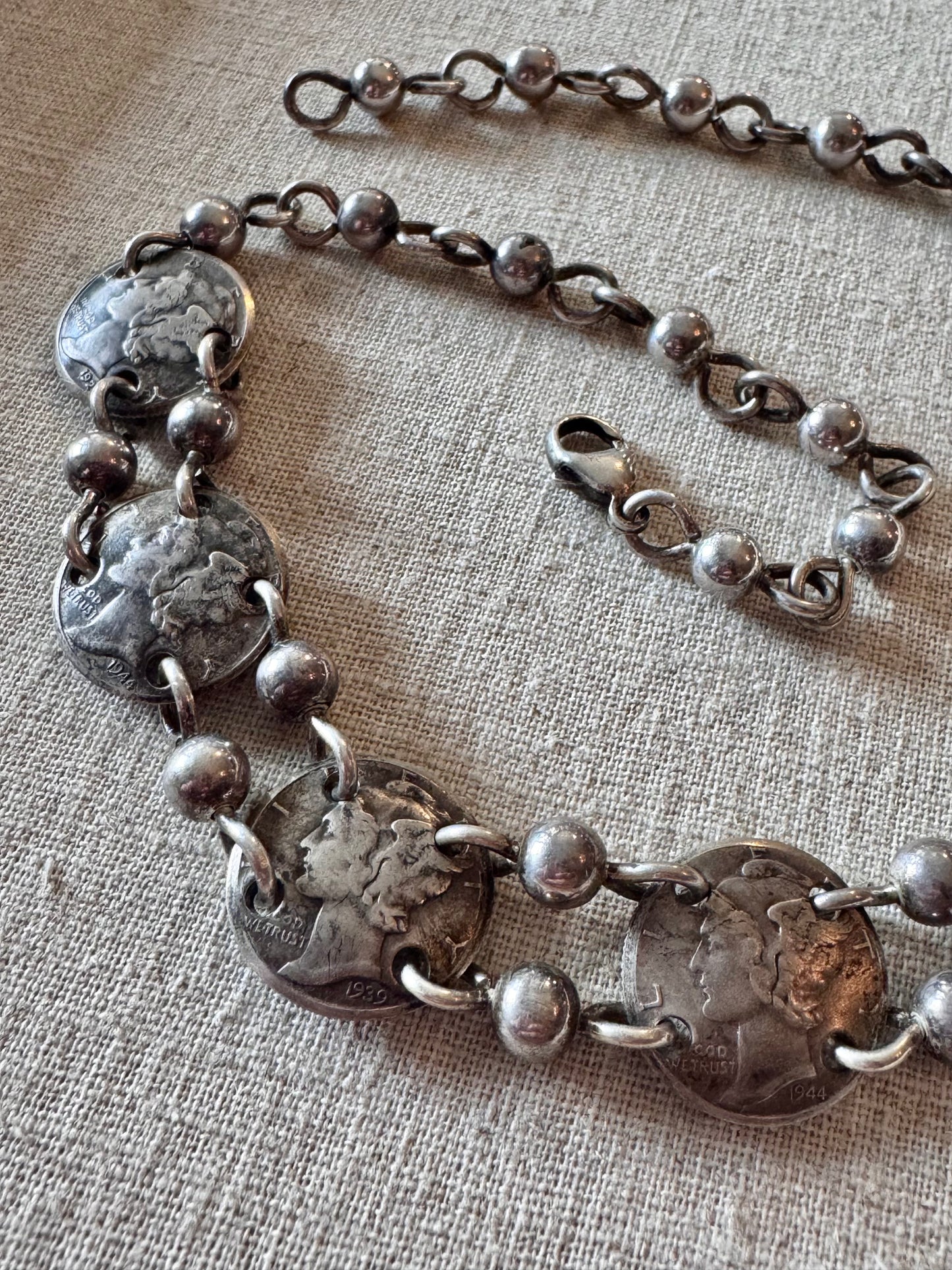 Silver Mercury Dime Silver Bracelet