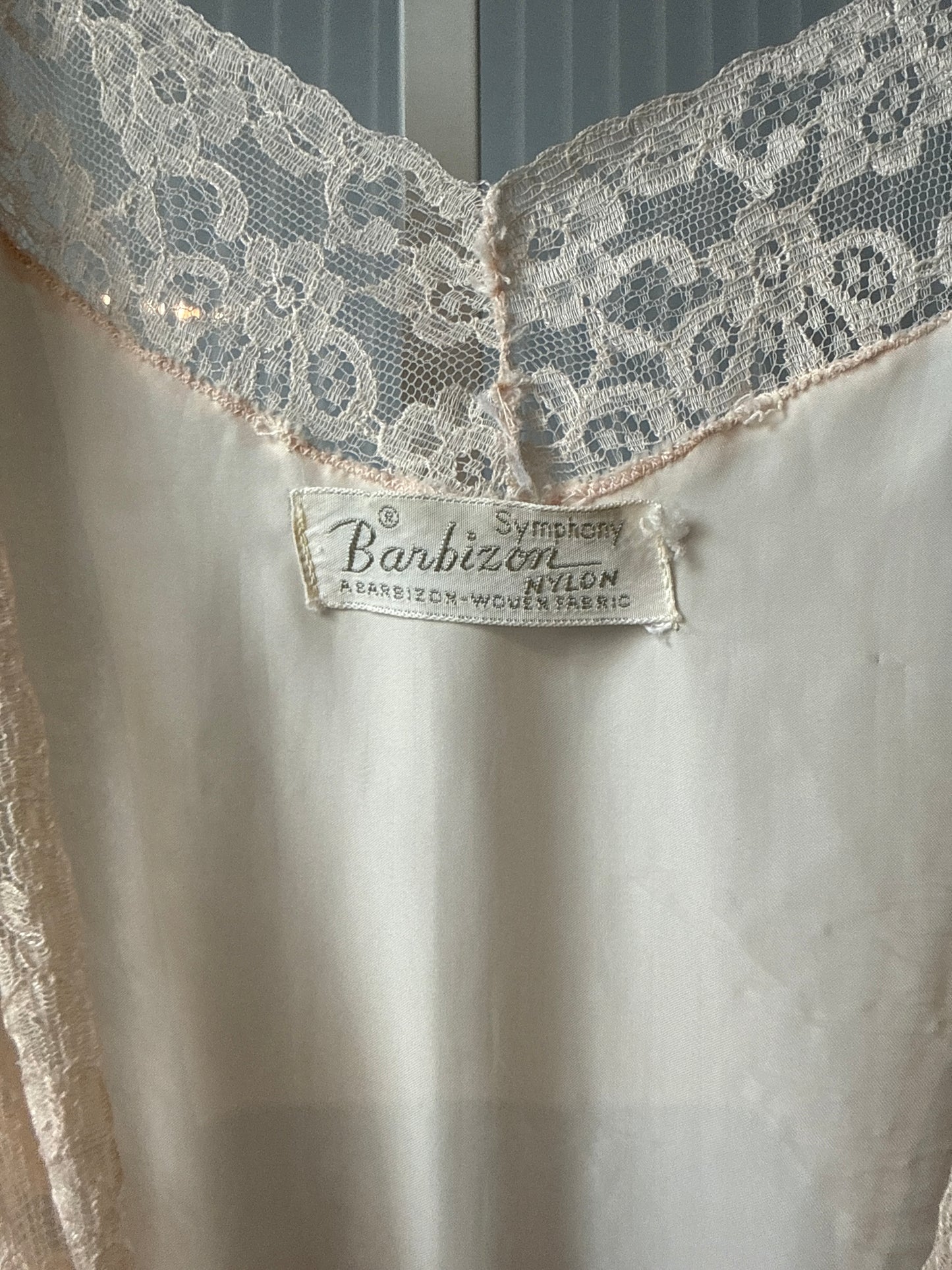 1950s Light Pink Nightgown with Lace Detail