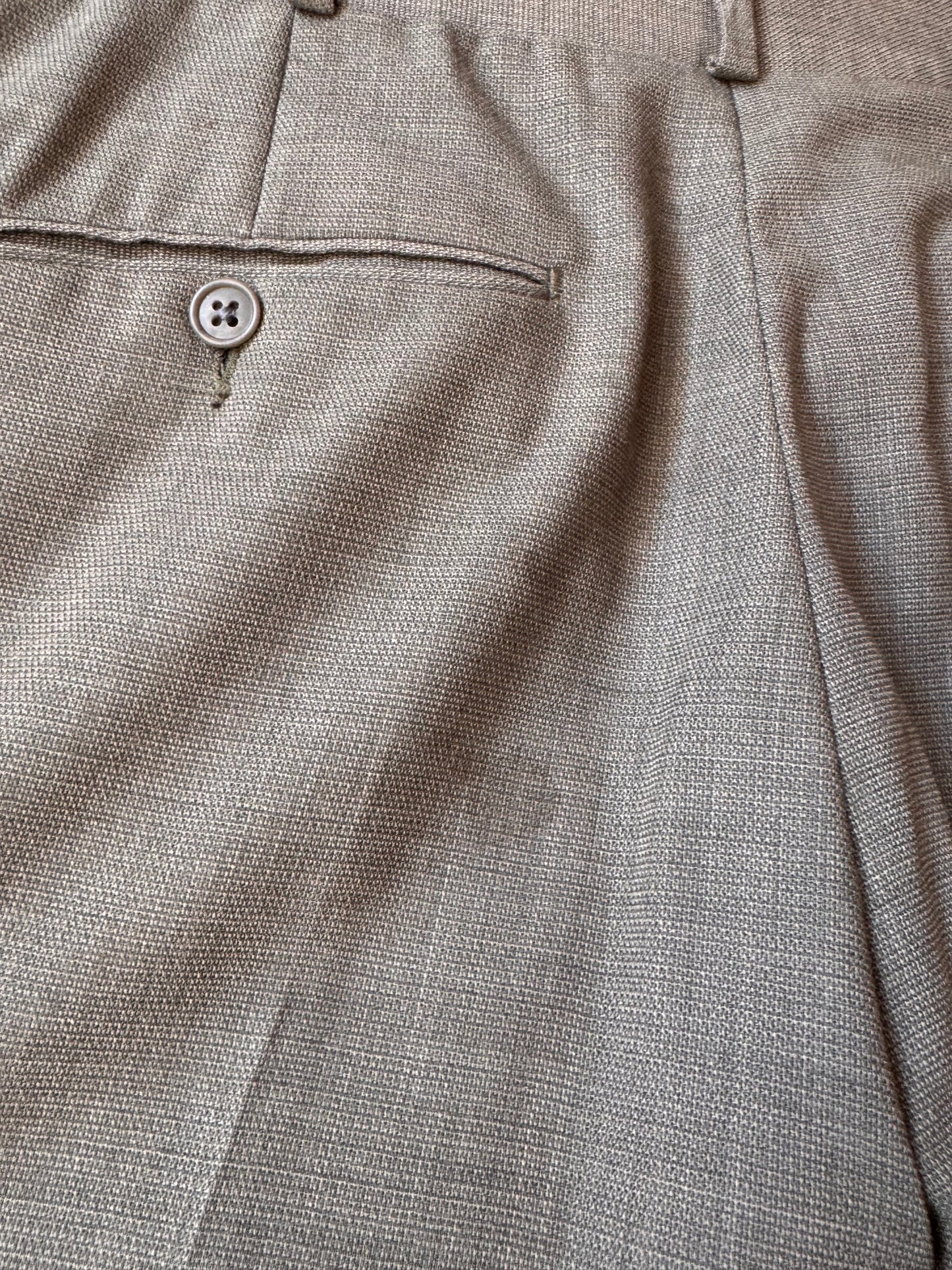 1990s Sage Green Wool Blazer & Pants Suit Set