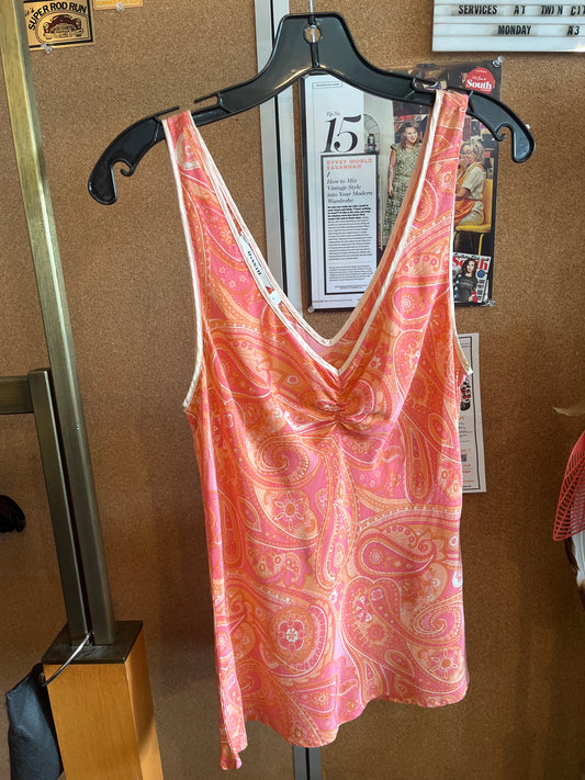 1990s Hannah Pink Paisley Tank Top
