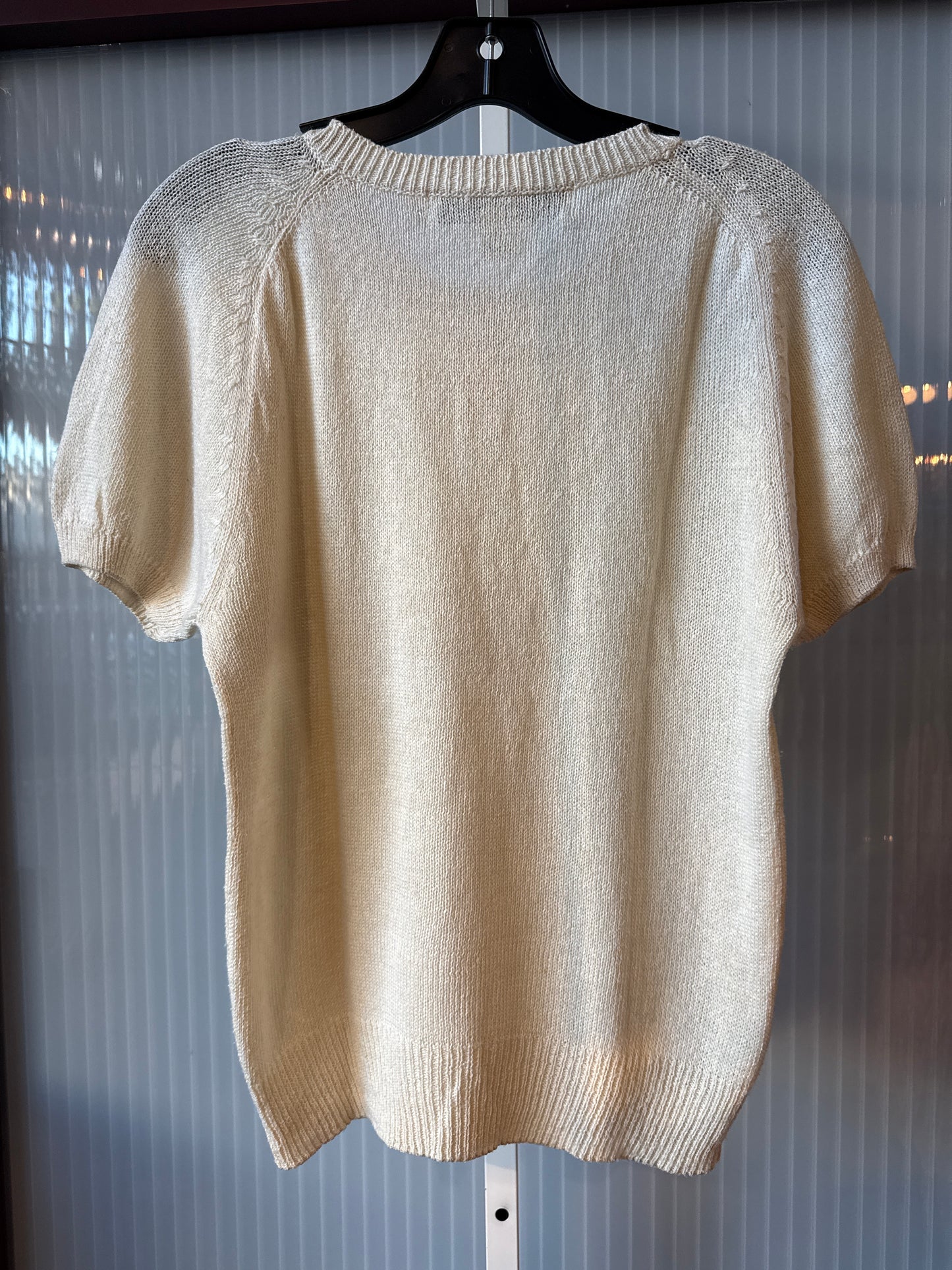 1980s White Short-Sleeve Knit Shirt