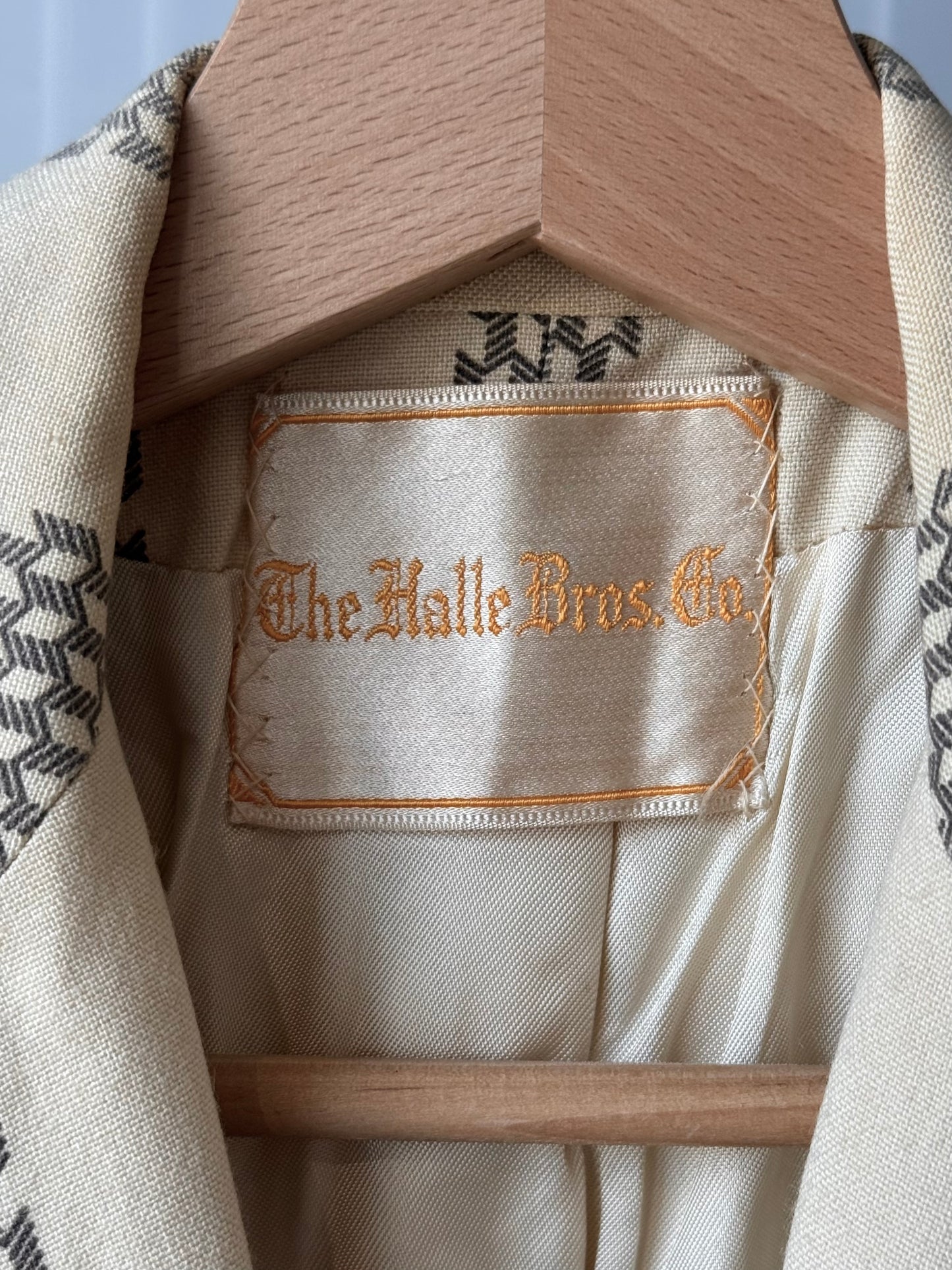 1970s Cream Striped Blazer Jacket