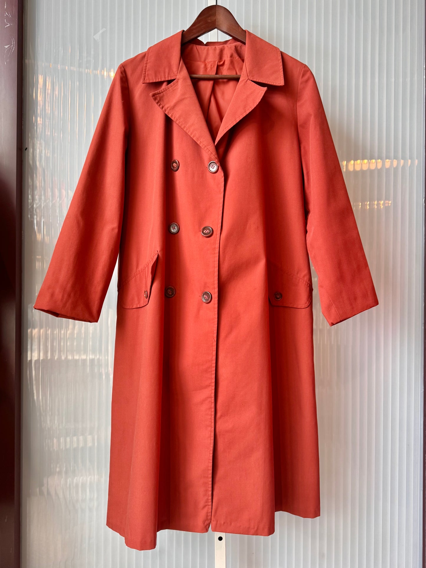 1960s Brick Colored Trench Coat