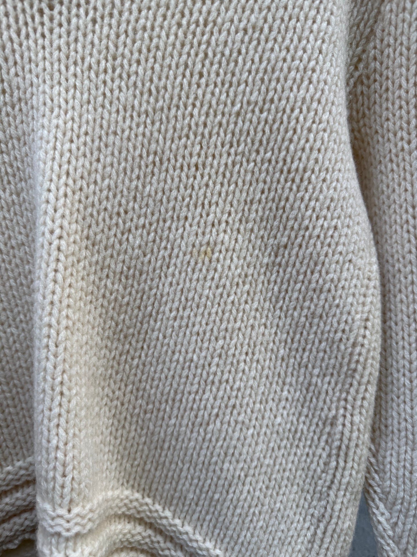 1950s 100% Shetland Wool Cream Sweater