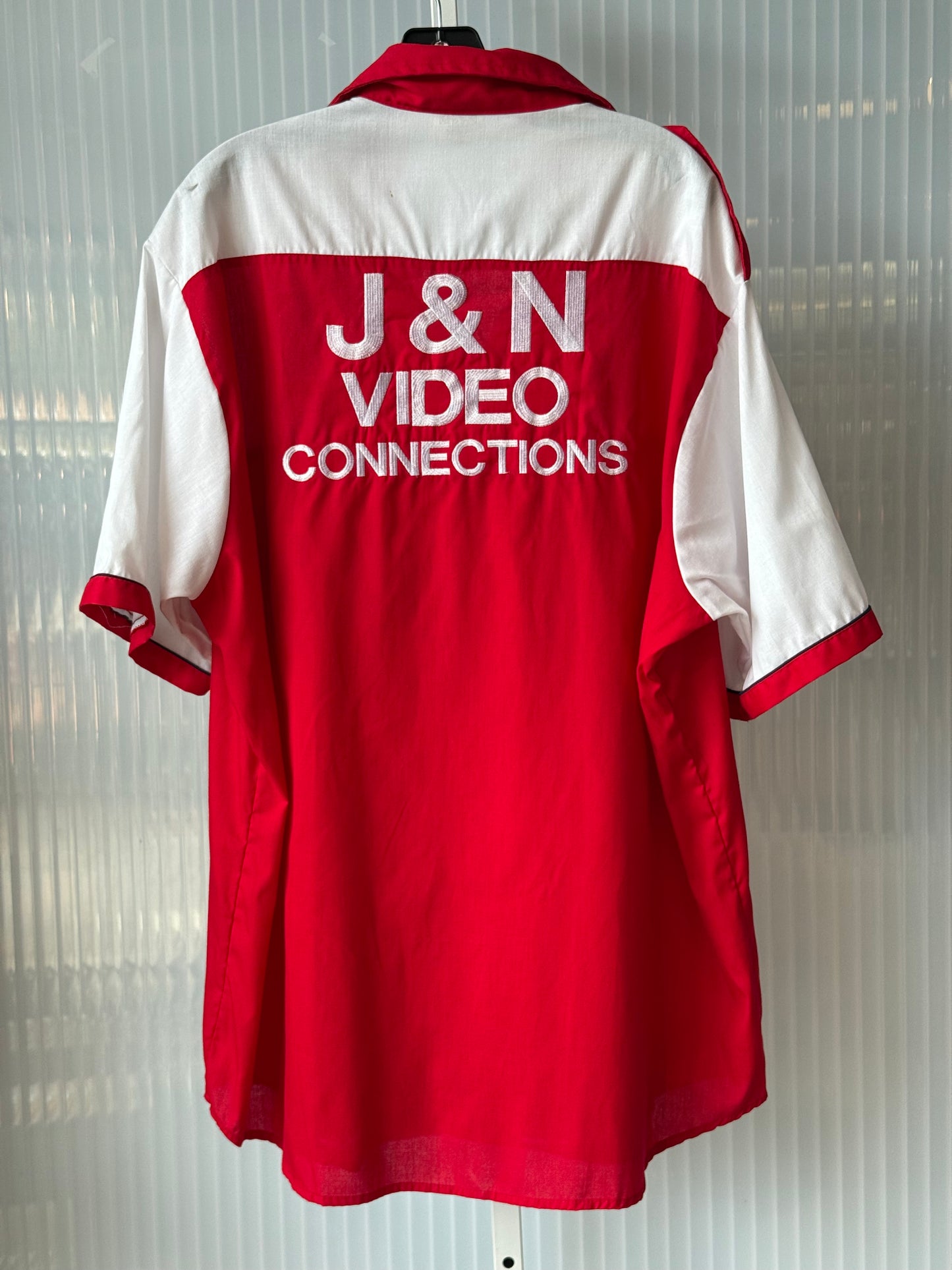 1980s Red & White Race Team Button-Up Shirt
