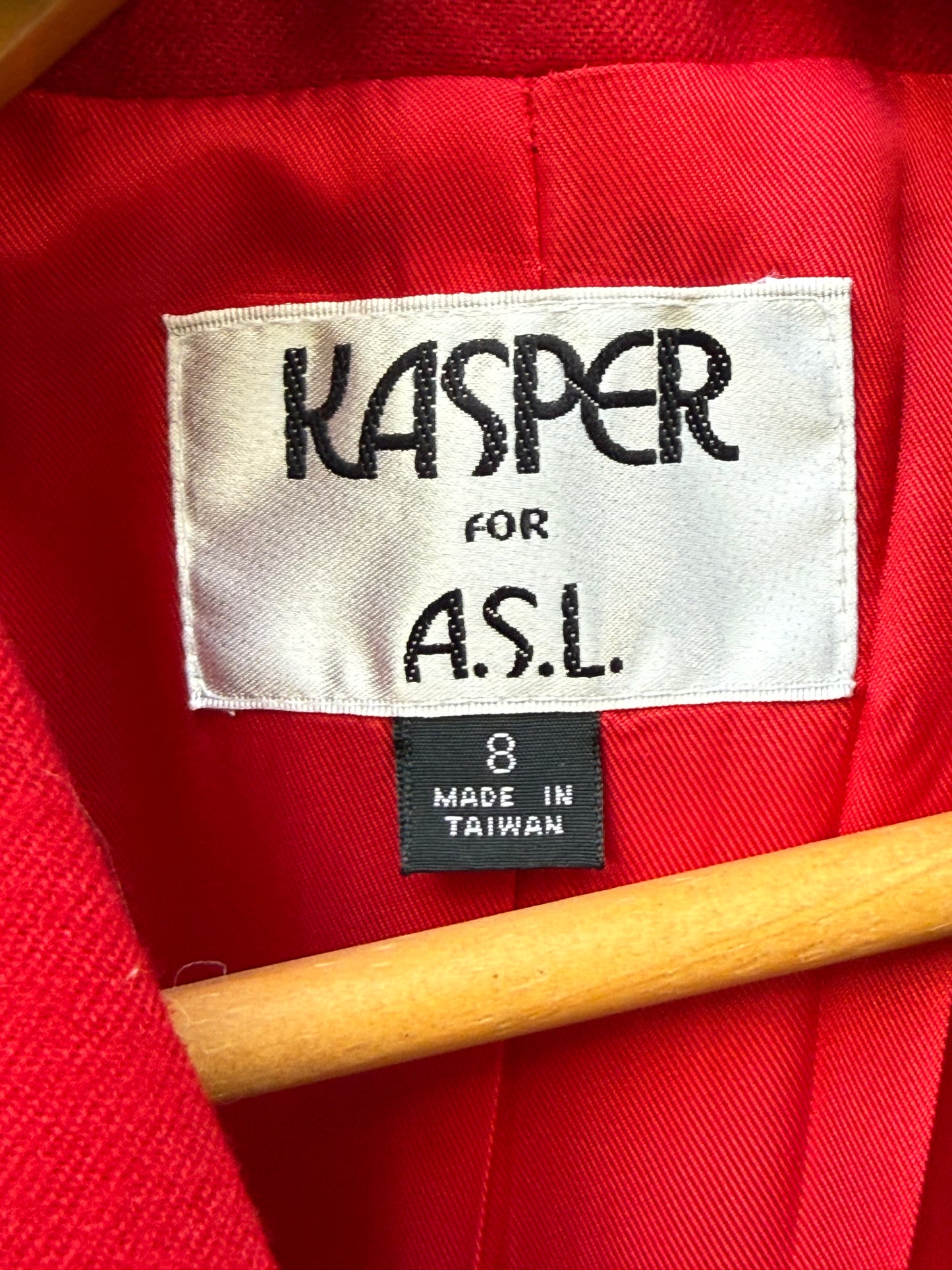 1980s Red Kasper Blazer