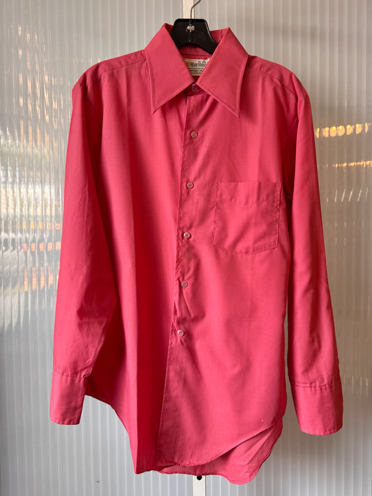 1970s Marlboro Red Button Up Shirt