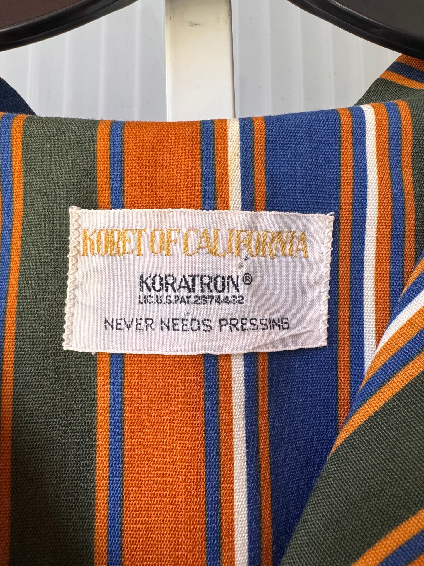 1970s Orange, Green, & Blue Striped Blazer