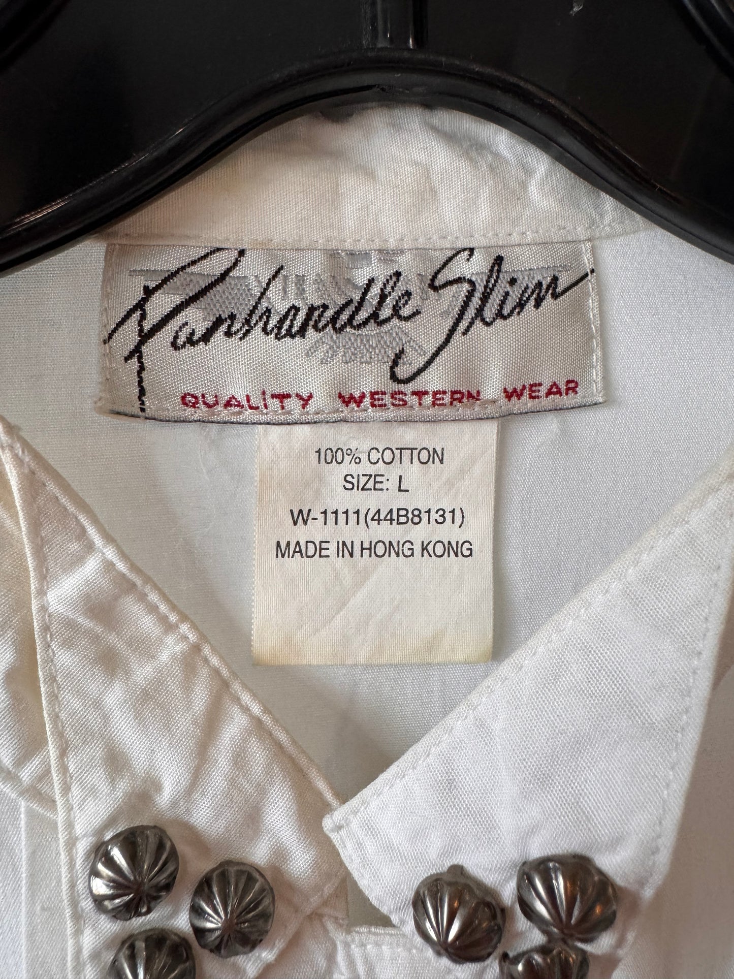 1990s White Pin-tuck Western Shirt