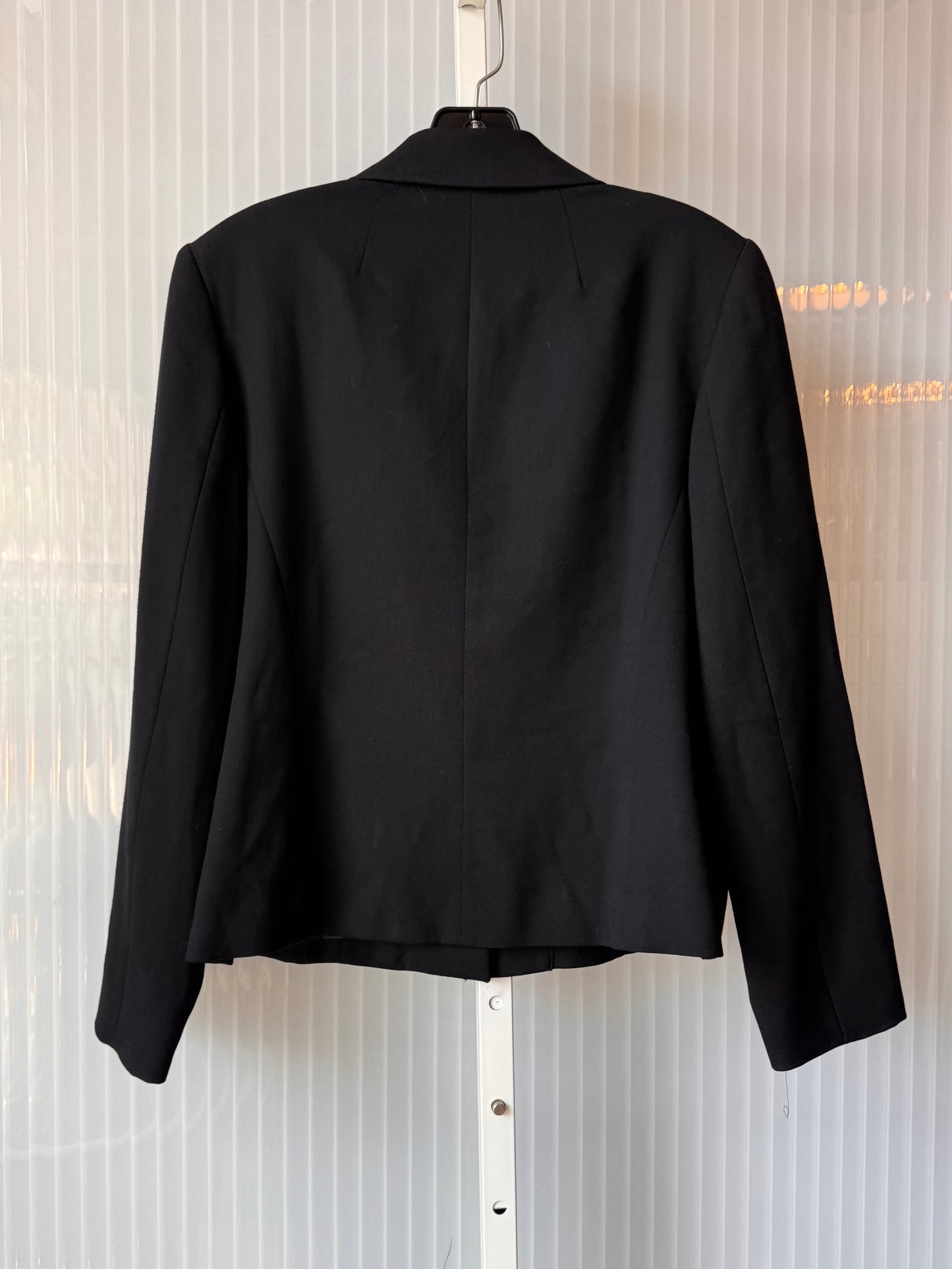 1990s Black Wool Jacket & Pants Suit Set