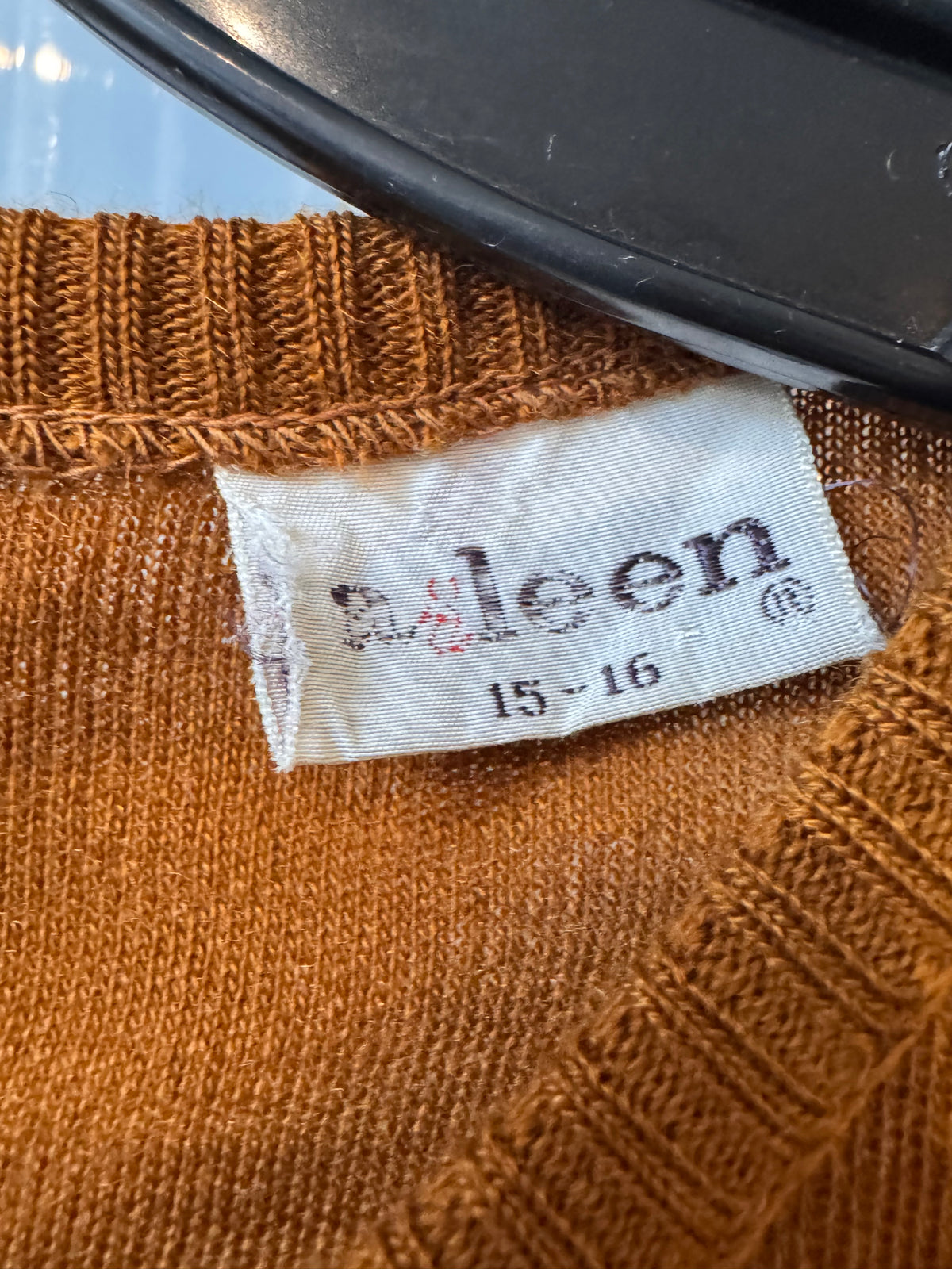 1970s Gray & Burnt Sienna Sweater Top