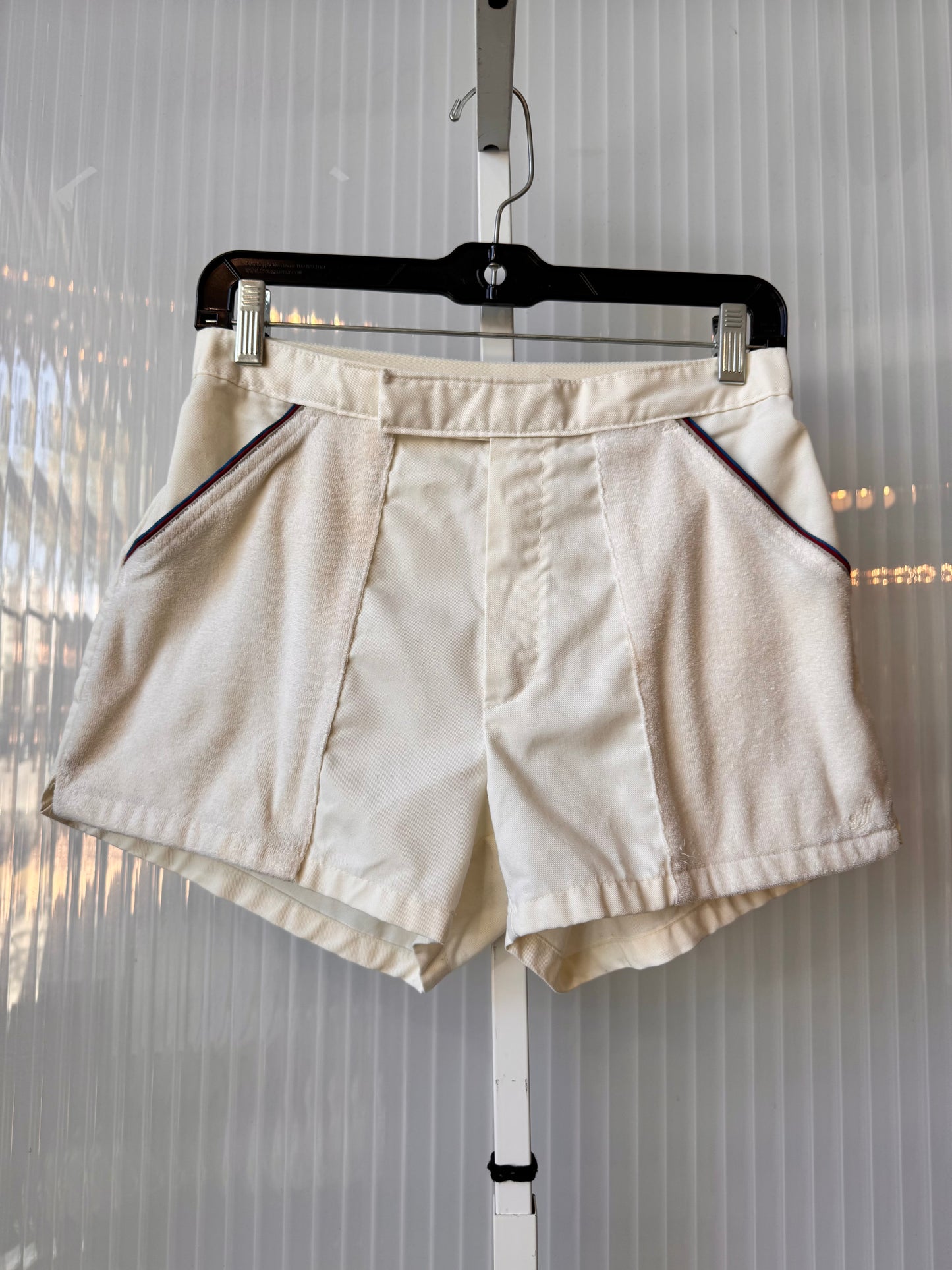 1970s Jantzen White Terrycloth Tennis Shorts