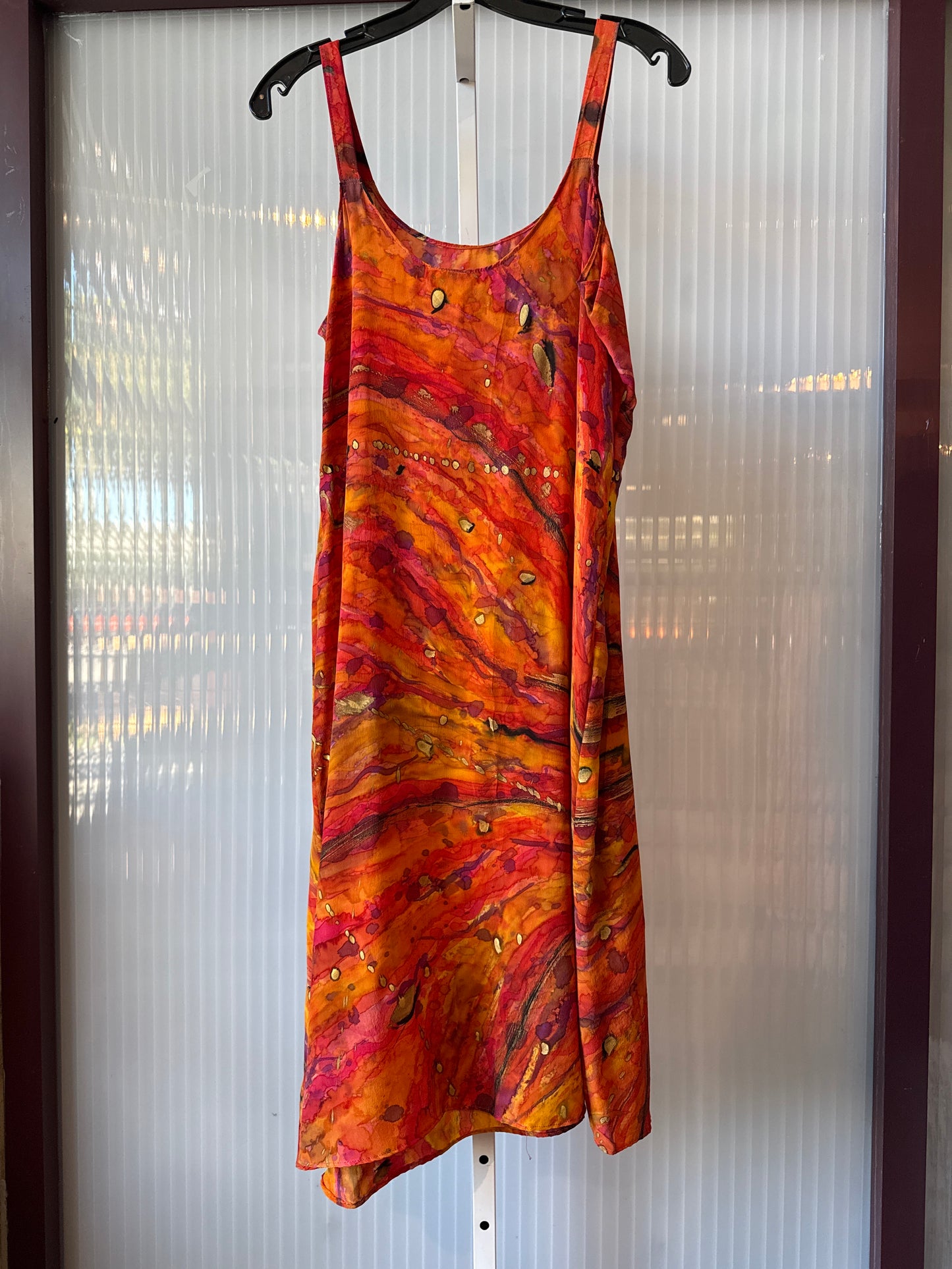 1990s Pure Silk Flower Patterned Dress Set