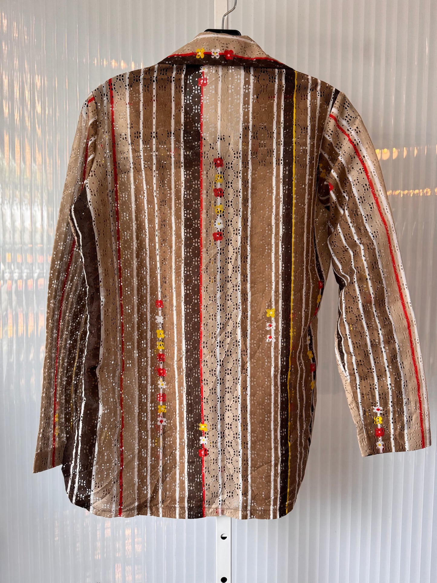 1970s Brown Zip Up Shacket