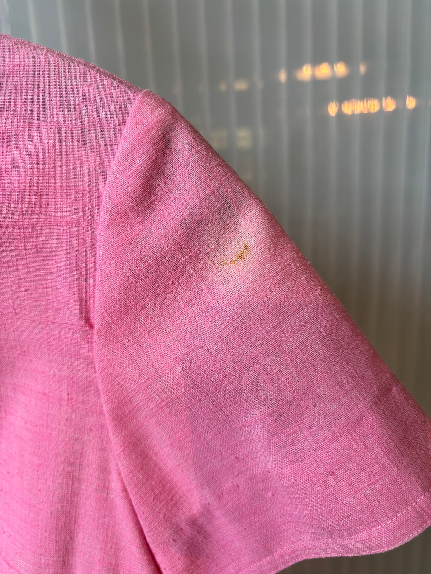 1960s Pink Pleated Drop Waist Dress