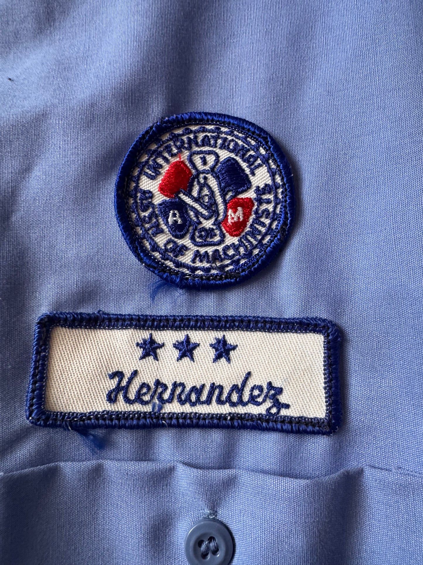 1970s Eastern Airlines Machinists Blue Work Shirt