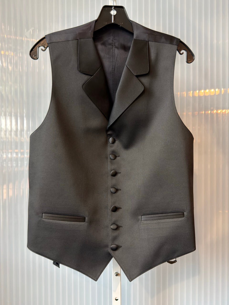 1980s Black Tuxedo Vest