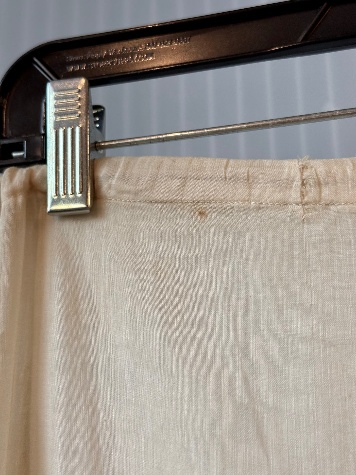 Victorian Cream Skirt Slip w/ Lace Bottom