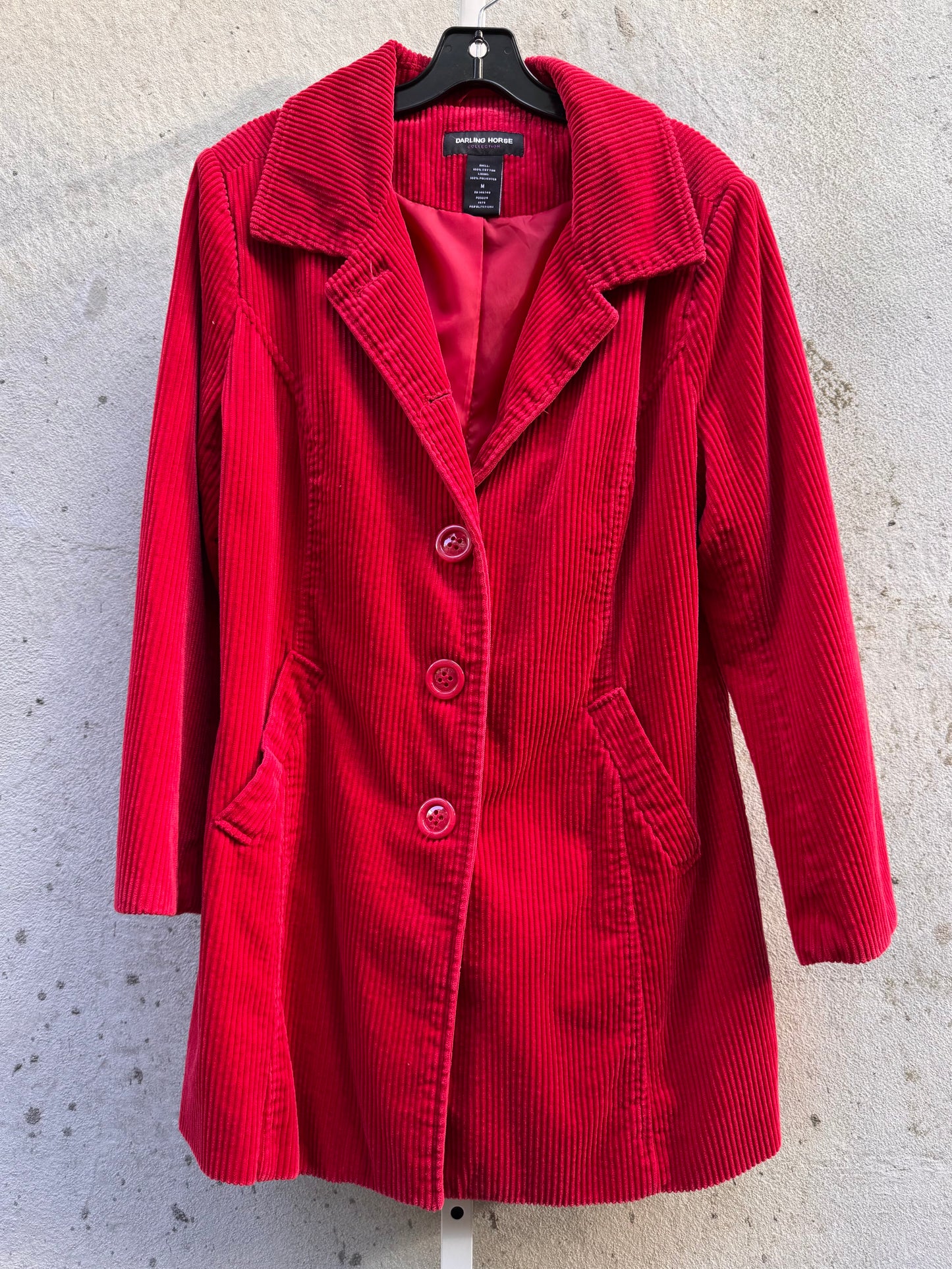 2000s Red Corduroy Coat