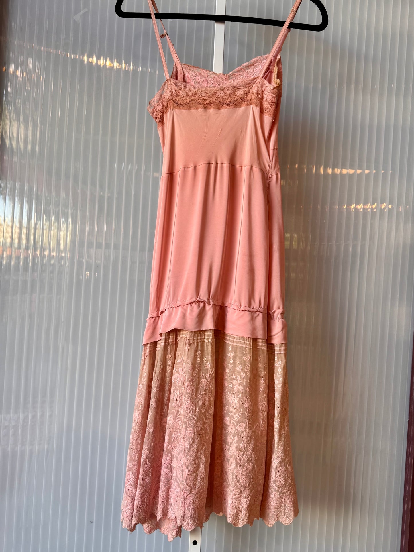 1950s Embroidered Pink Slip