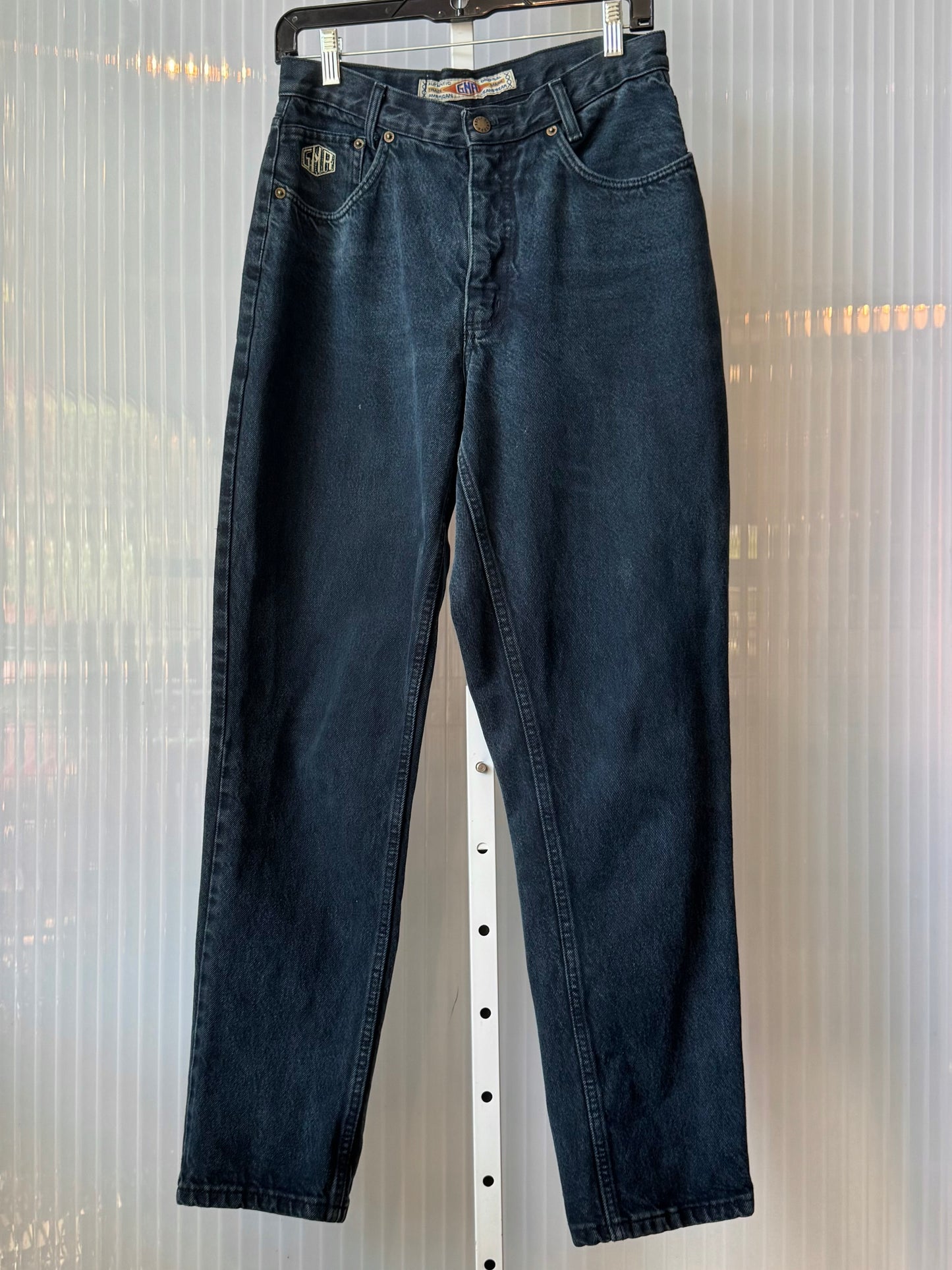1980s Dark Blue Dungarees Jeans