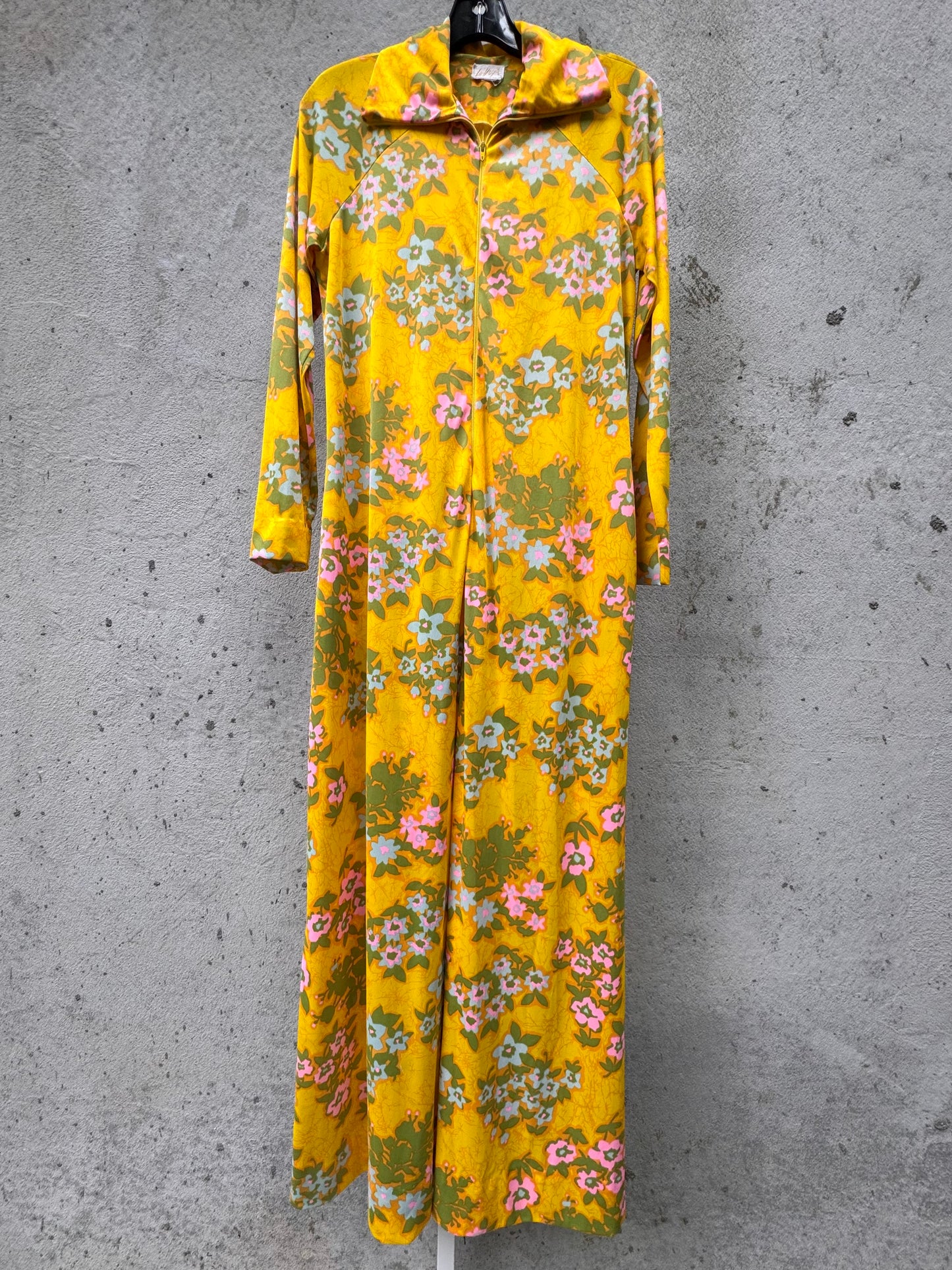 1960s Yellow Floral Loungewear