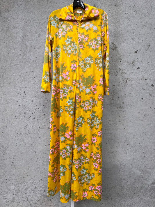 1960s Yellow Floral Loungewear
