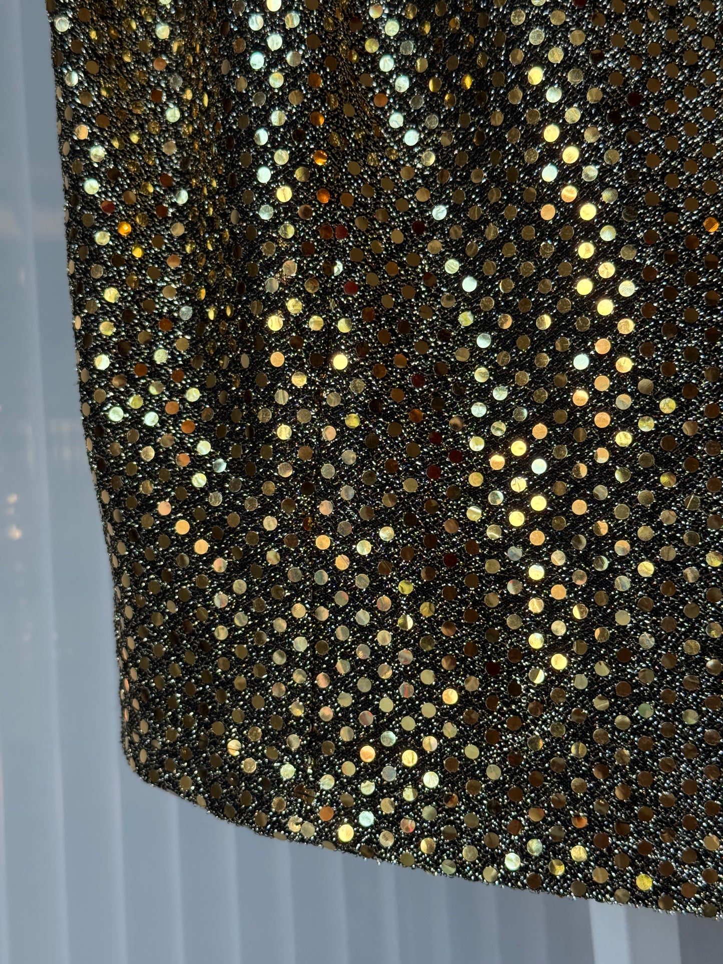 1980s Gold & Black Disco Tank Top