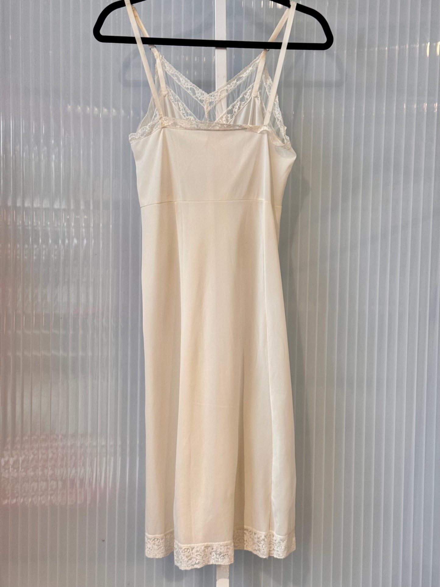 1960s / 1970s White Slip with Lace Trim