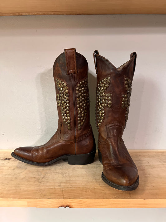 1980s Frye Brown Leather Boots