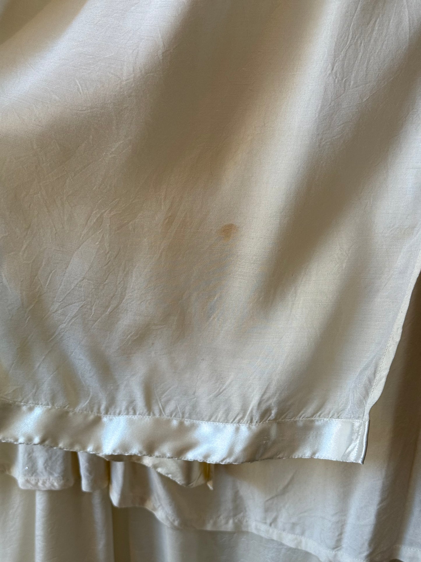 2000s Cream Cotton Lace Front Fairy Maxi Dress
