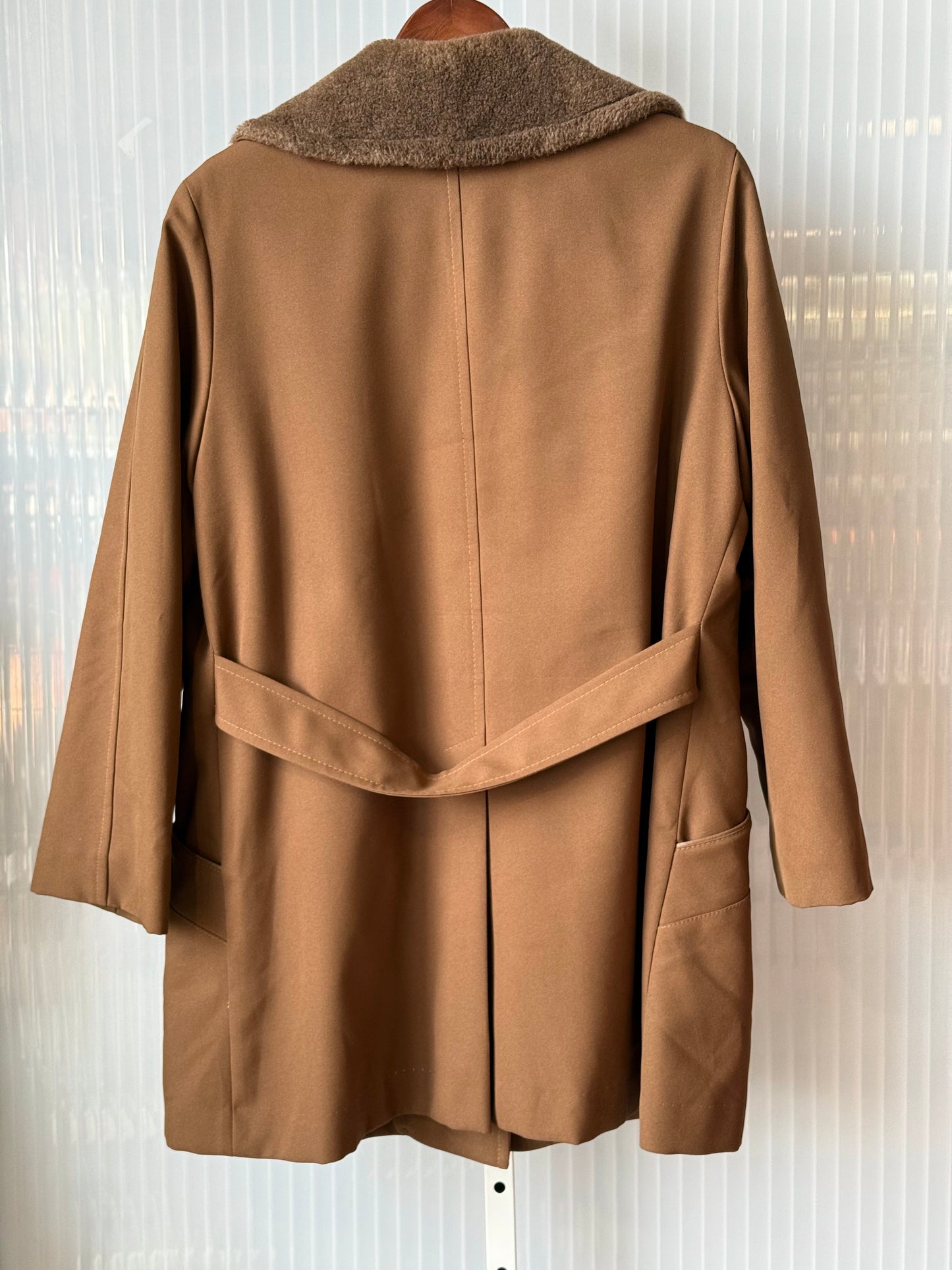 1970s Mocha Brown Coat w/ Faux Fur Lining