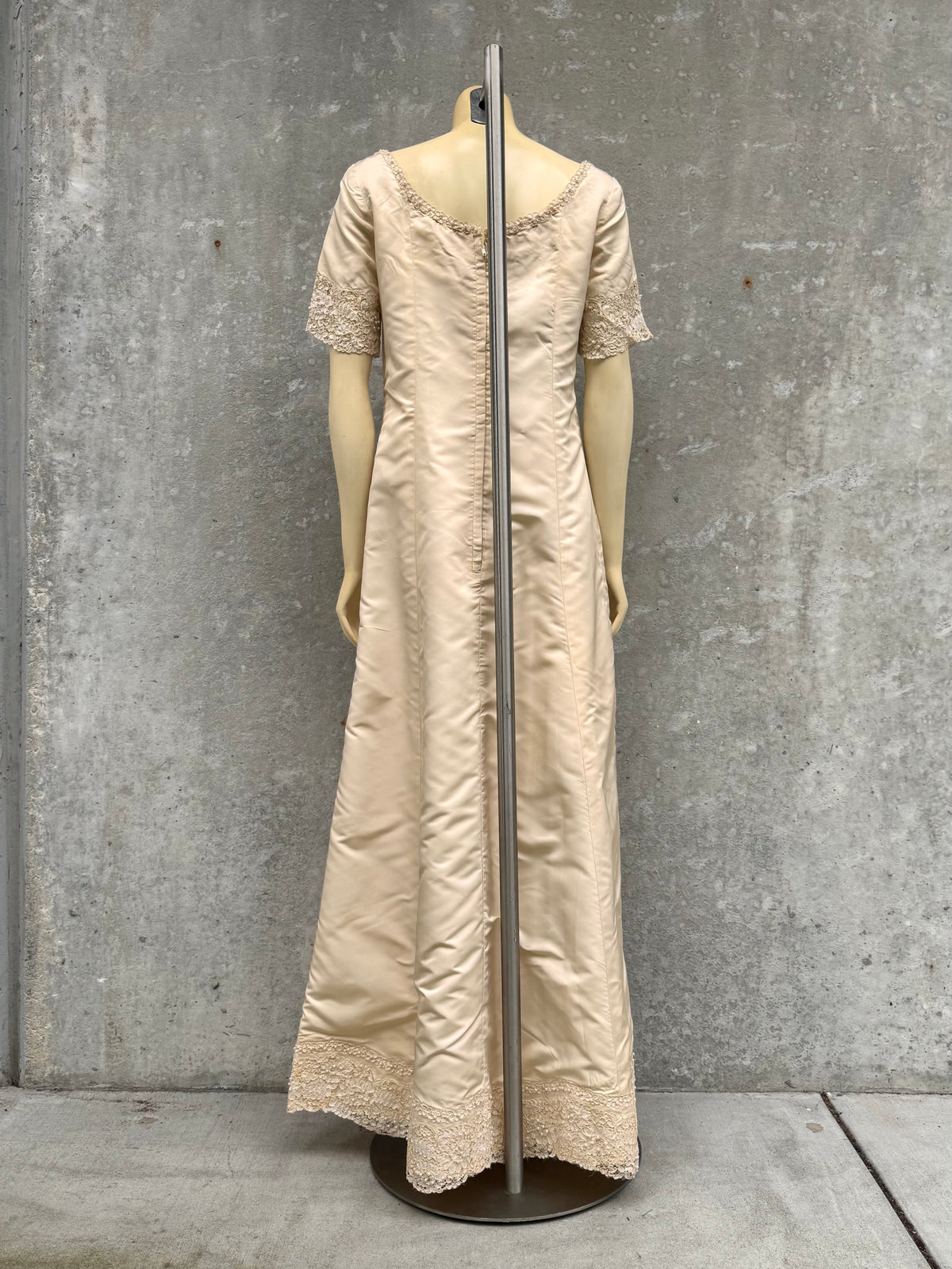 1960s Cream Wedding Dress